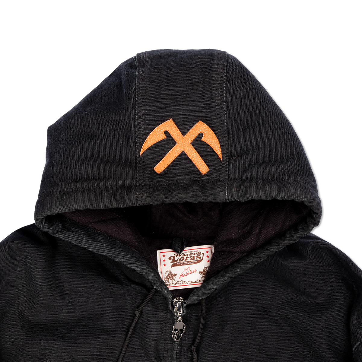 Leather Applique Serenity Reaper Carhartt Jacket - Orange