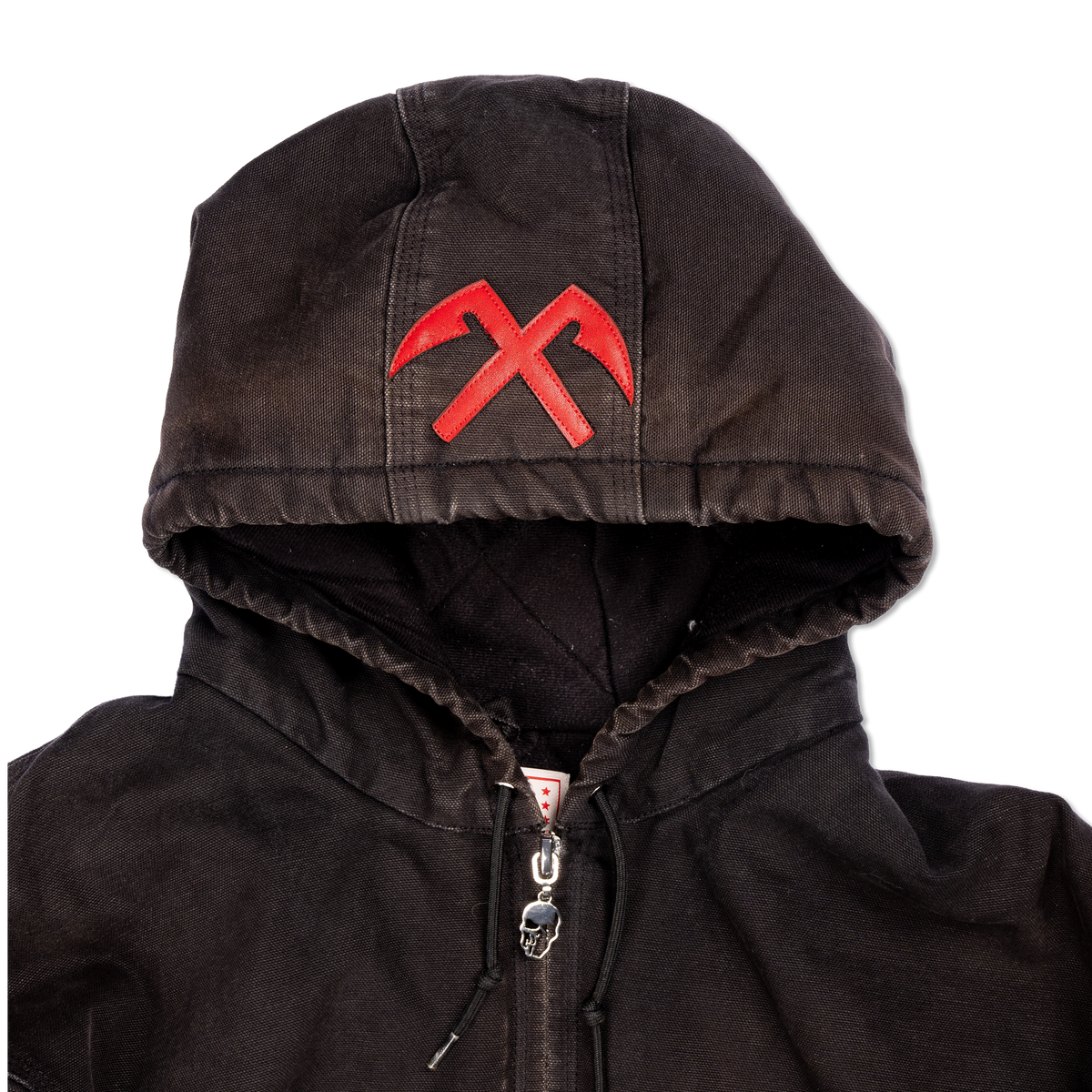 Leather Applique Serenity Reaper Carhartt Jacket - Red
