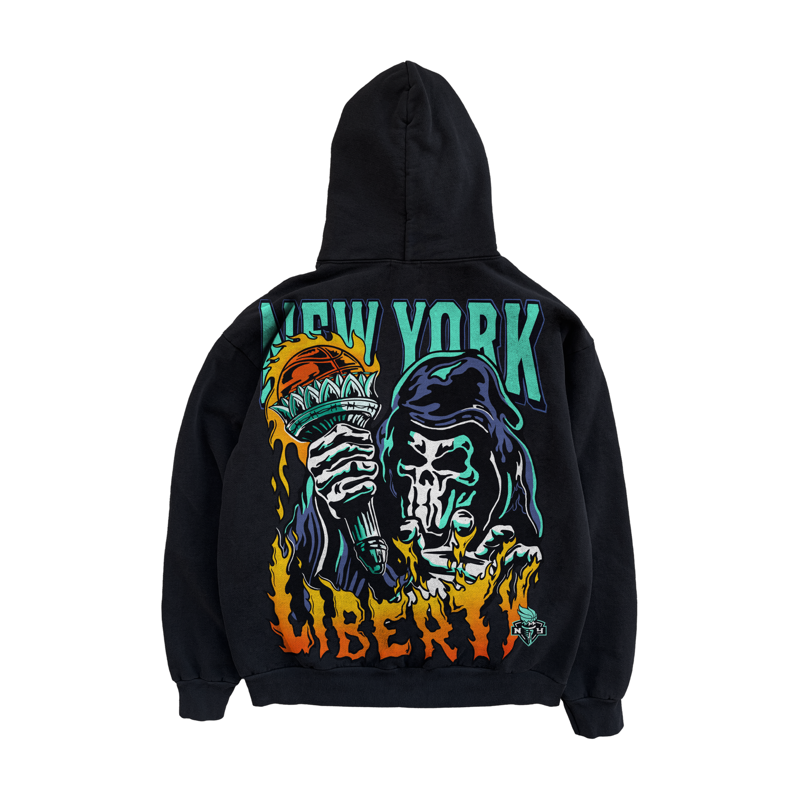 Liberty Torch Zip Hoodie - Black