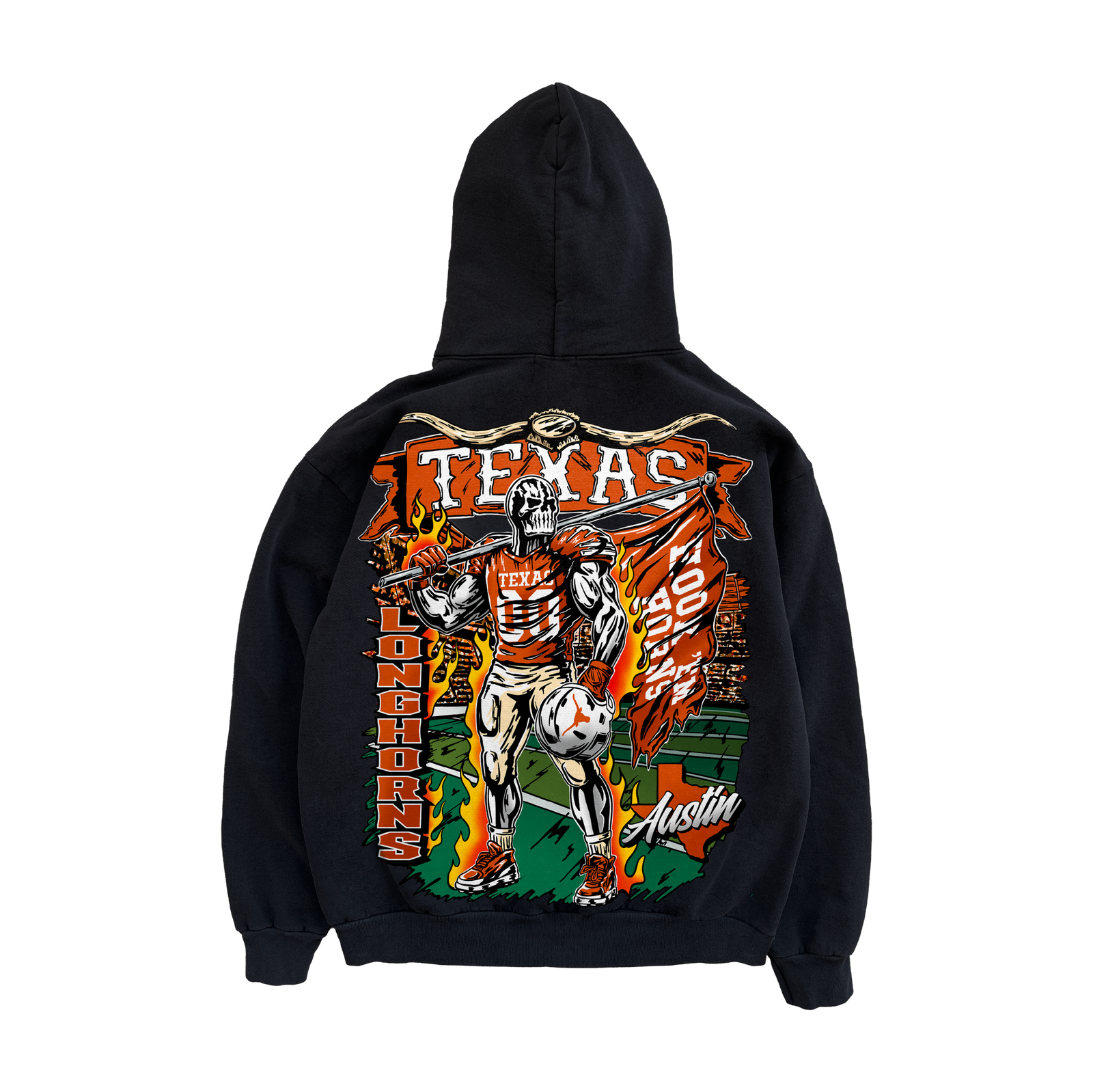 Longhorns Hook 'Em Hoodie - Black