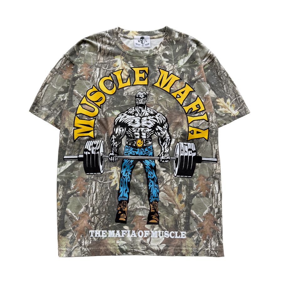 MMM Mafia of Muscle T-Shirt - Vintage Tree Camo
