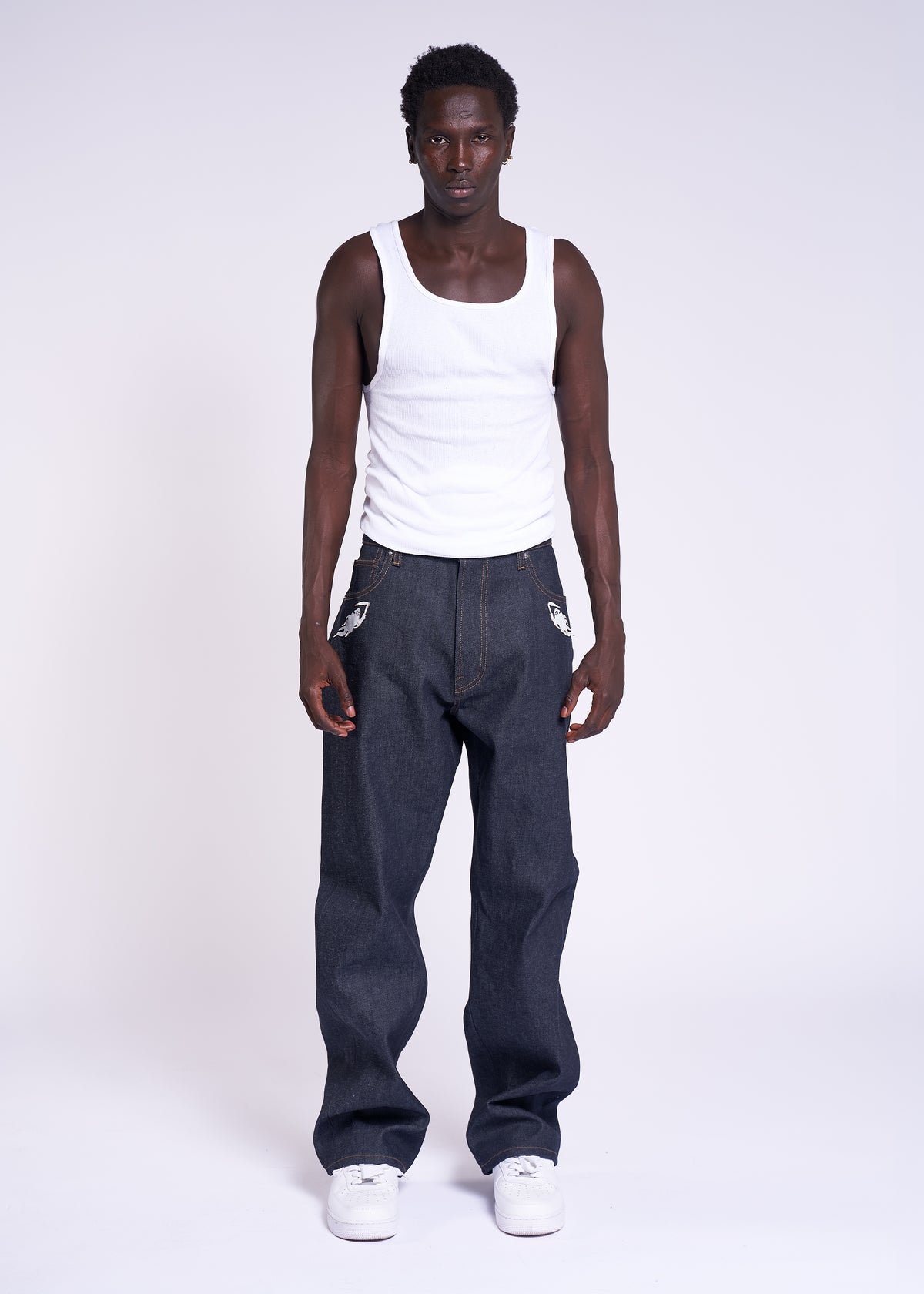 White Reaper Applique 5 Pocket Pant