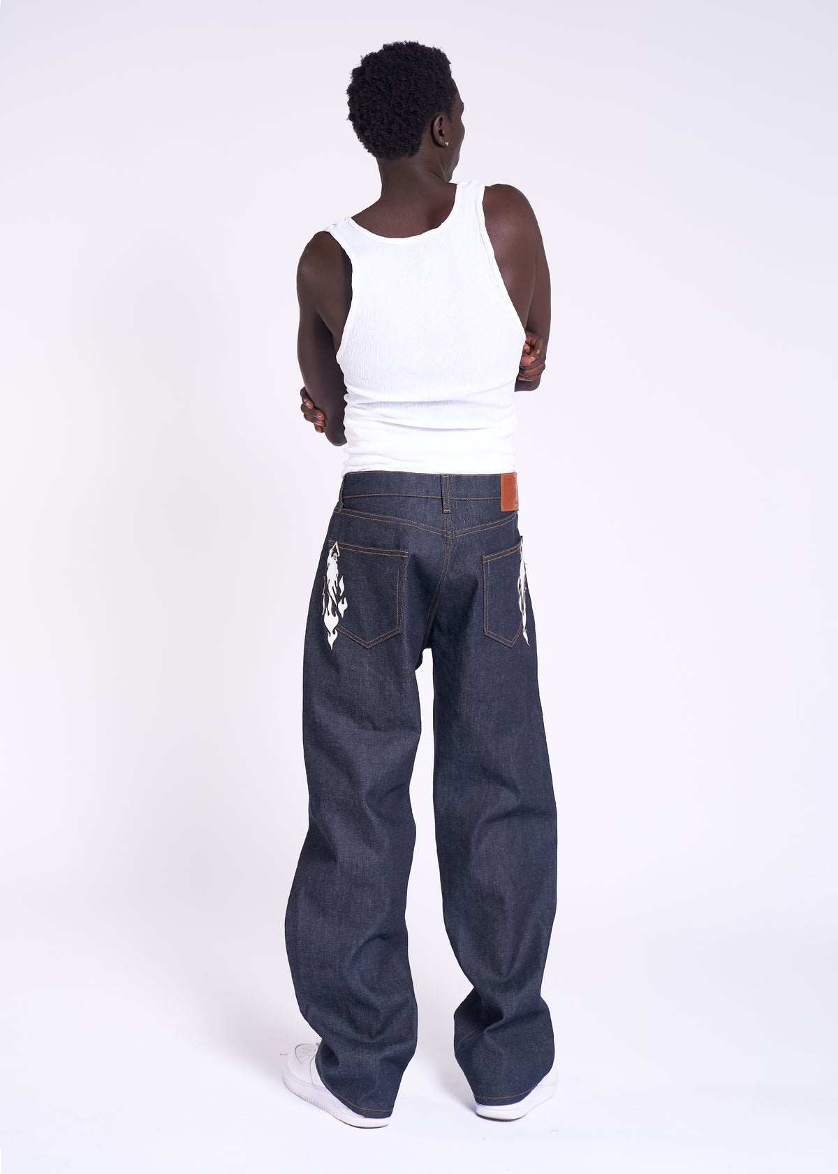 White Reaper Applique 5 Pocket Pant