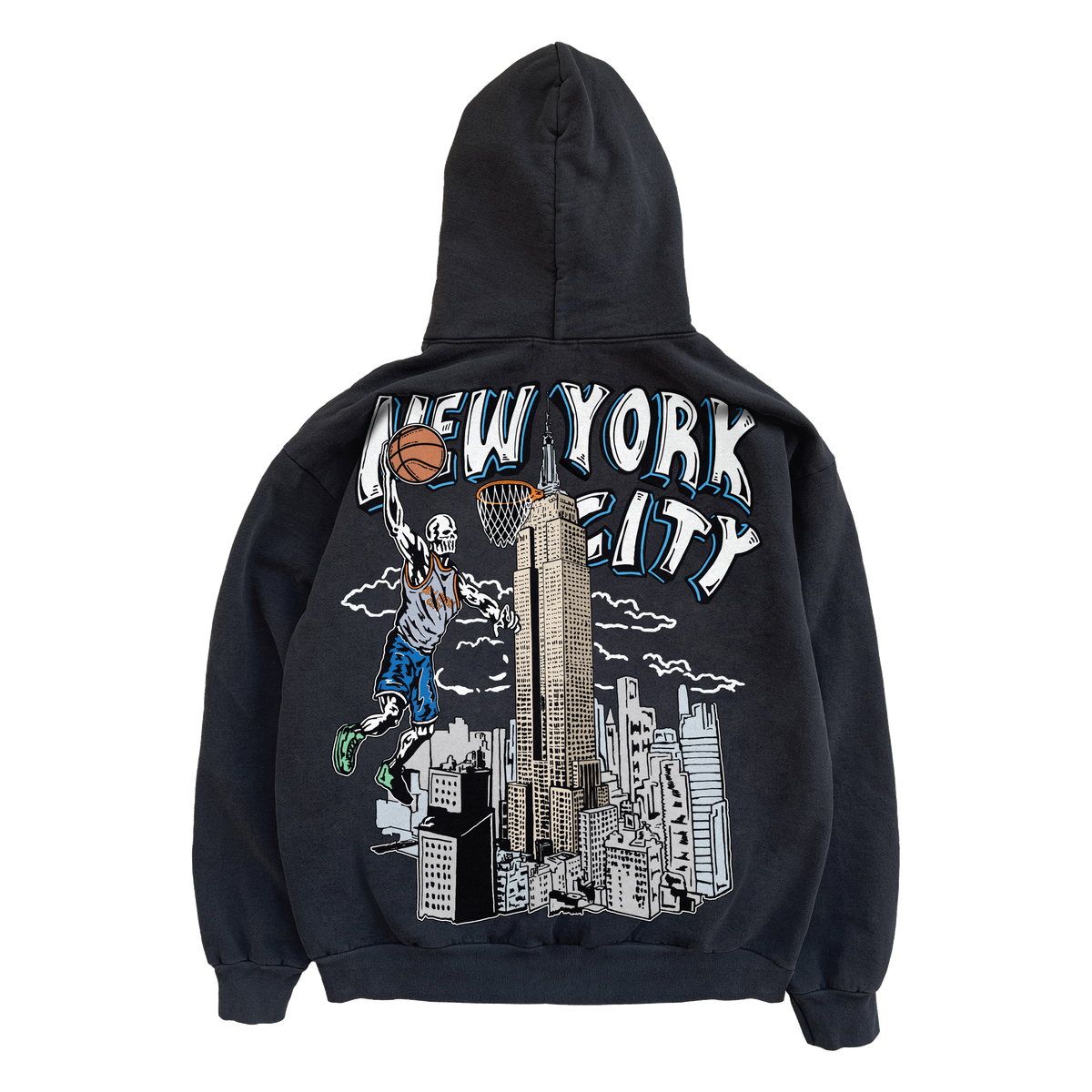 New York Empire Stone Washed Hoodie