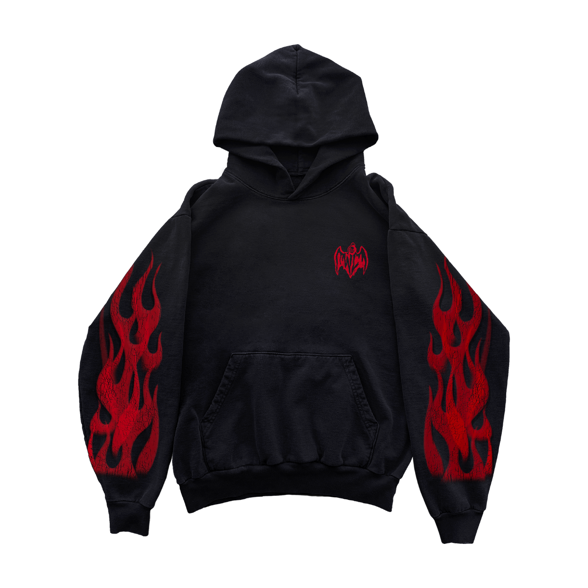 Nail Face Hoodie - Black