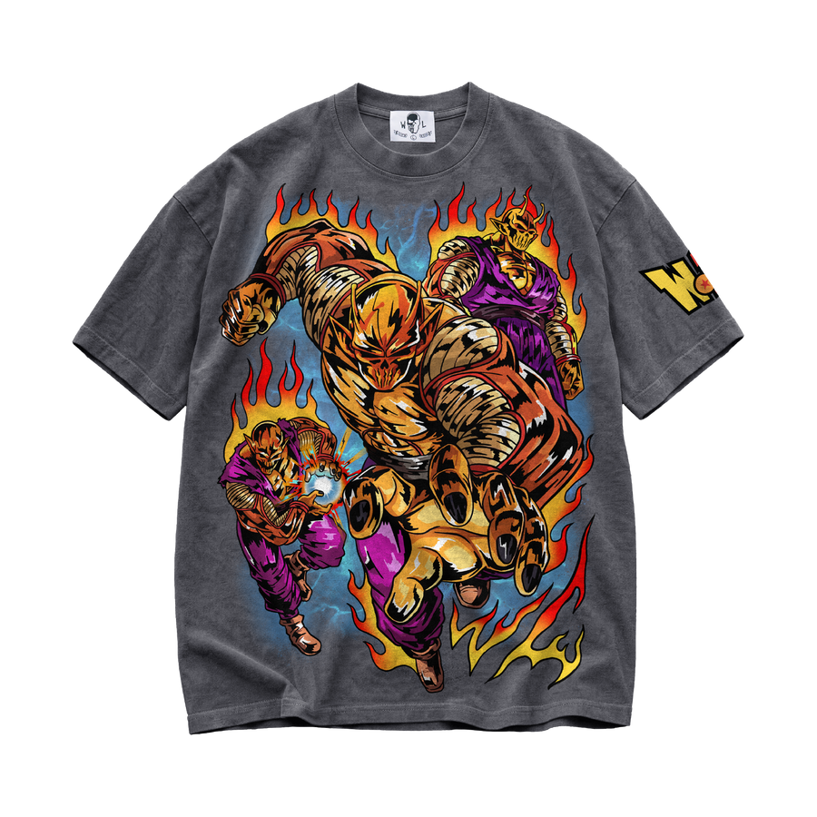 Orange Alien T-Shirt - Vintage Black