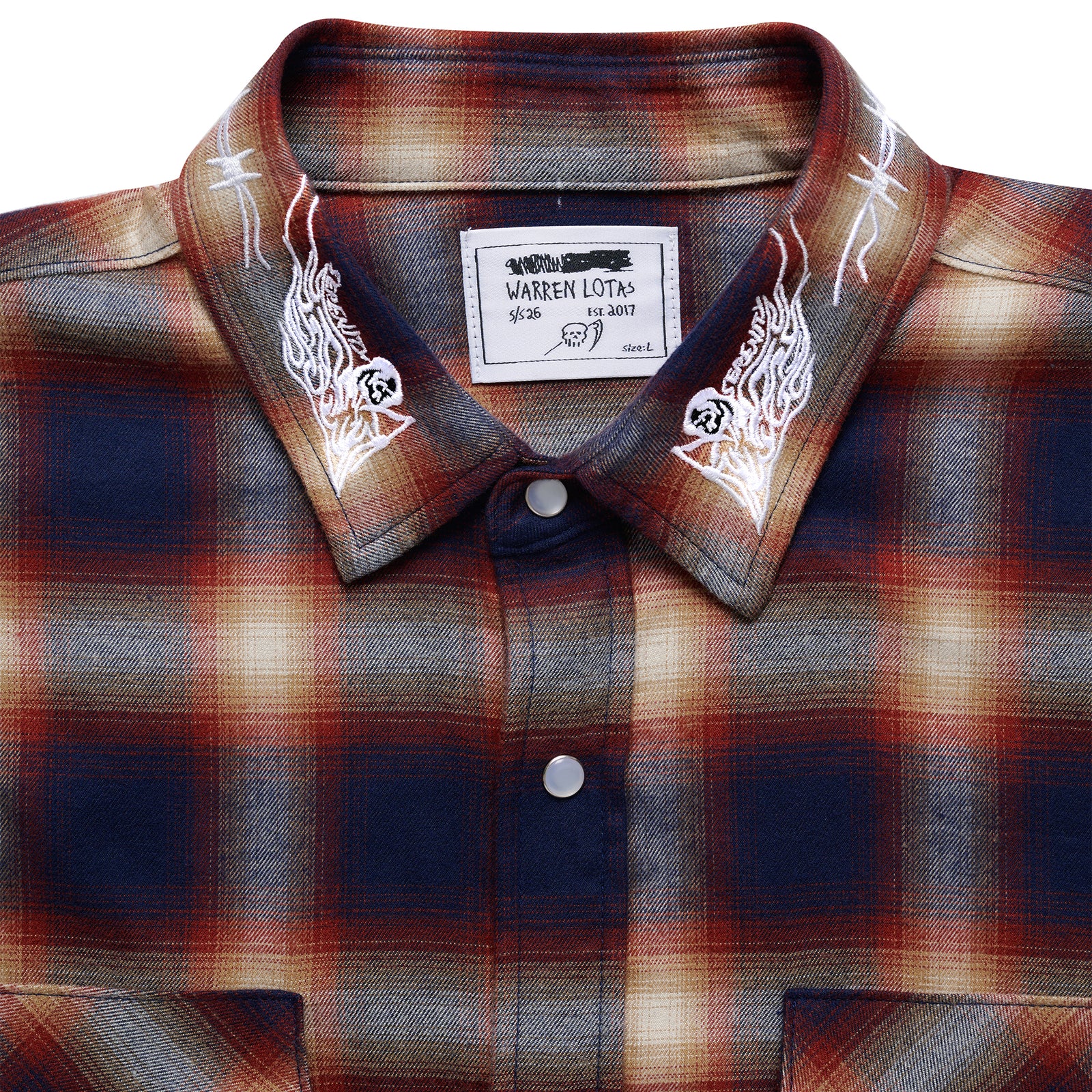 Reaper Japanese Plaid Shirt - Blue/Gold