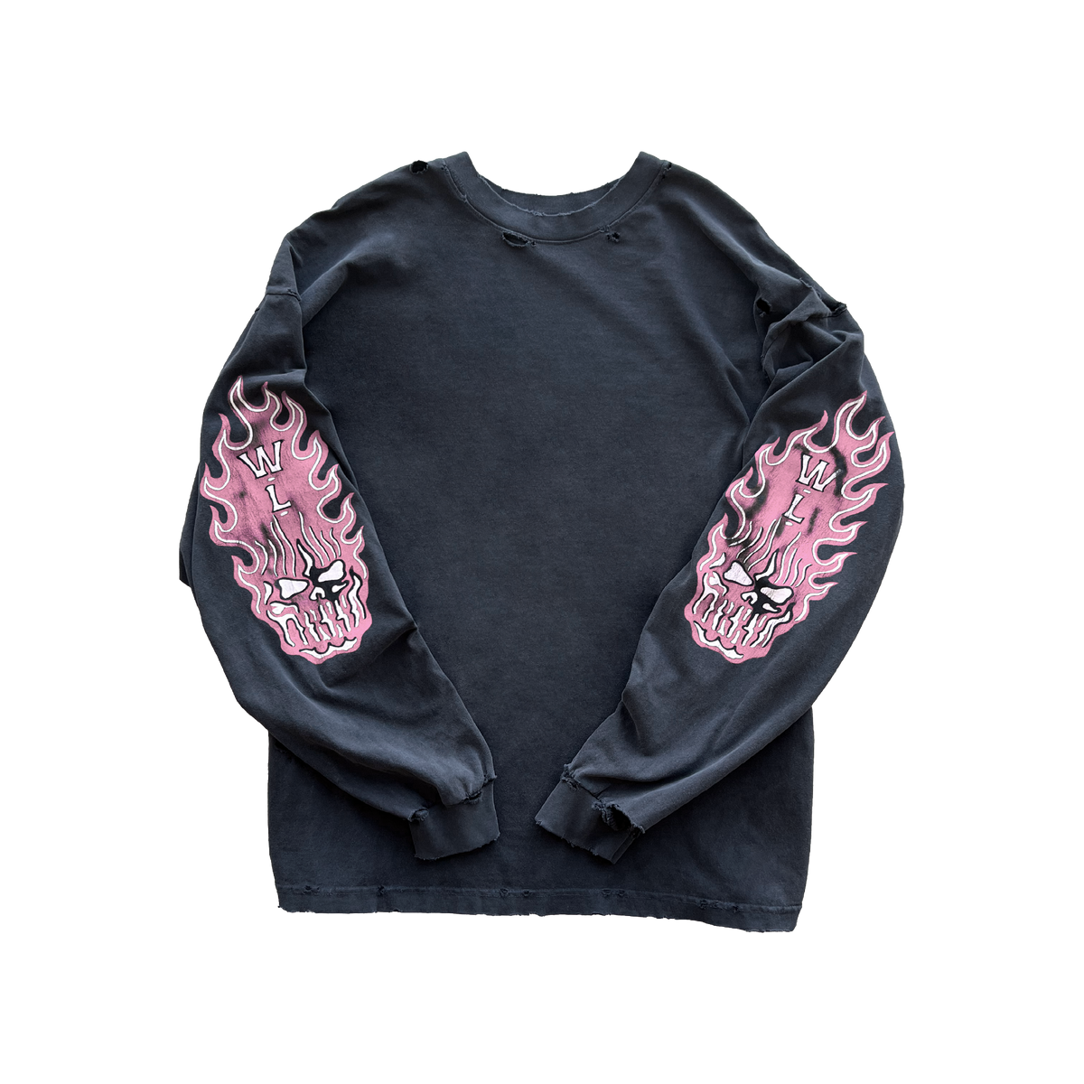 Flaming Skull Sleeve - Pink