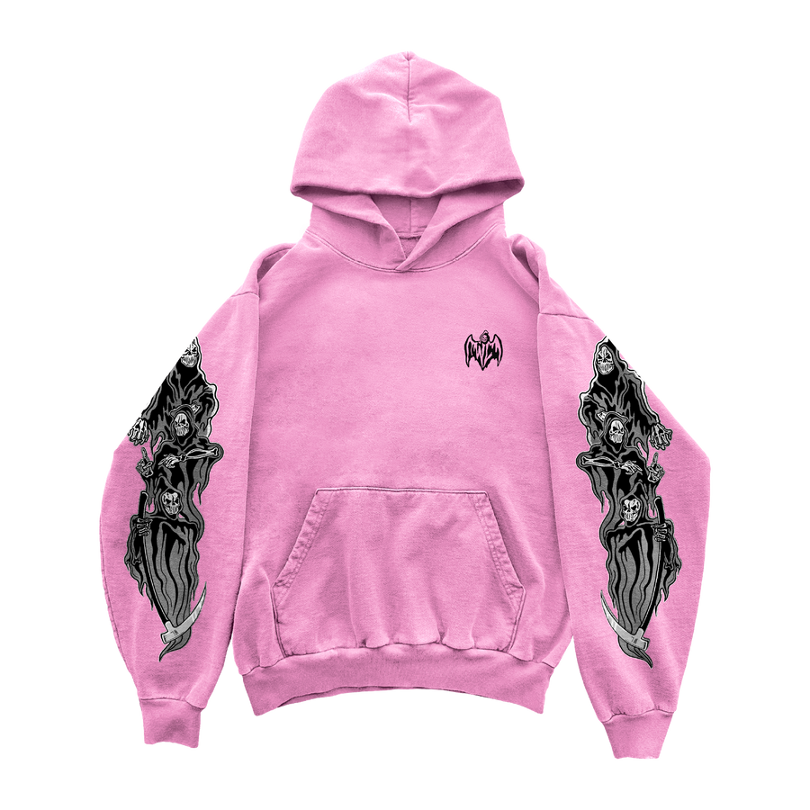 Three Reapers Hoodie - Pink/Grey
