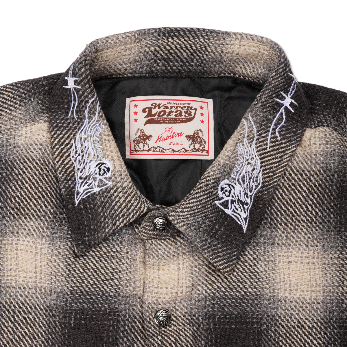 Quilted Lined Serenity Reaper Flannel - Black Plaid