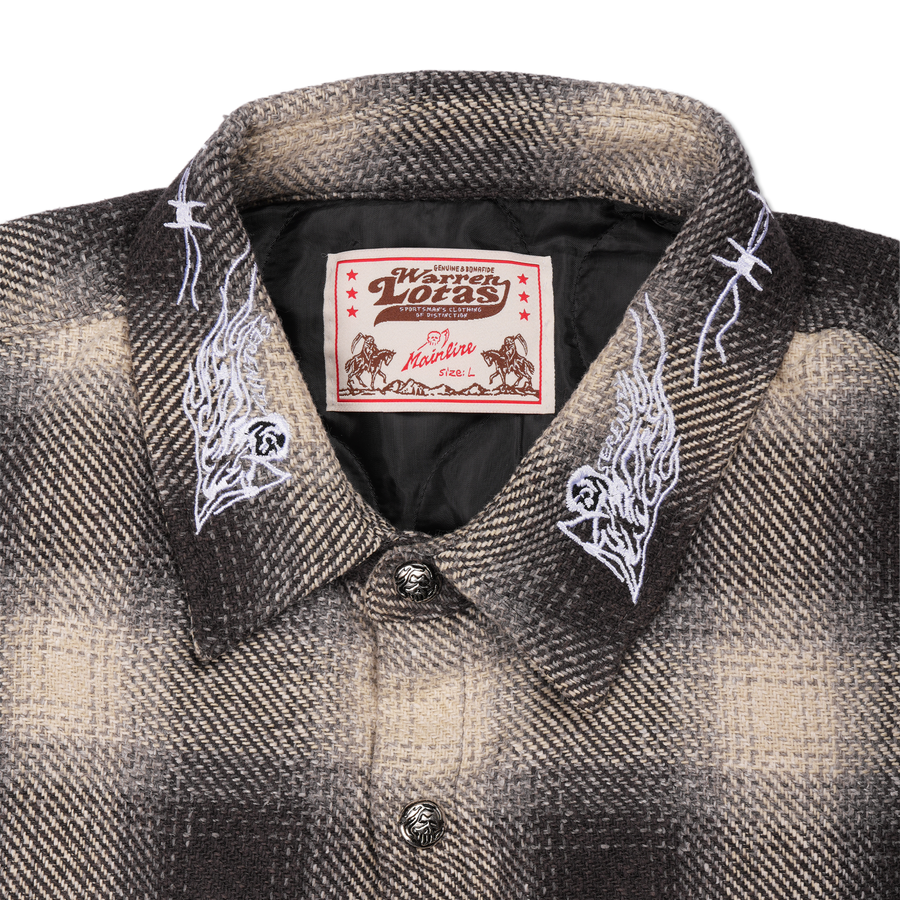 Quilted Lined Serenity Reaper Flannel - Black Plaid