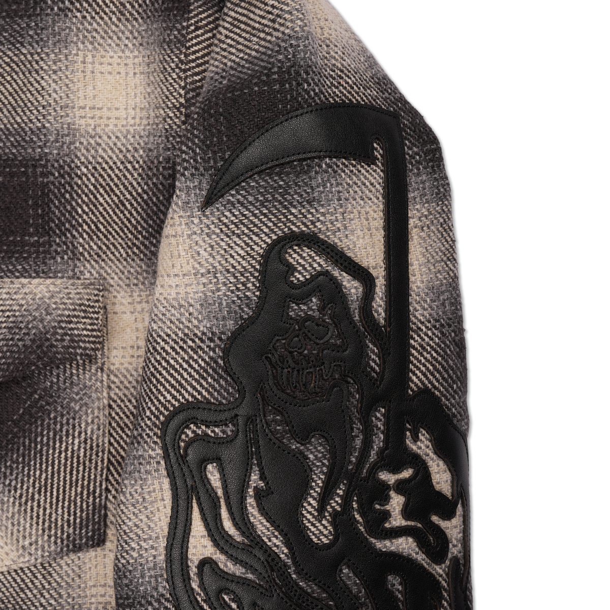 Quilted Lined Serenity Reaper Flannel - Black Plaid
