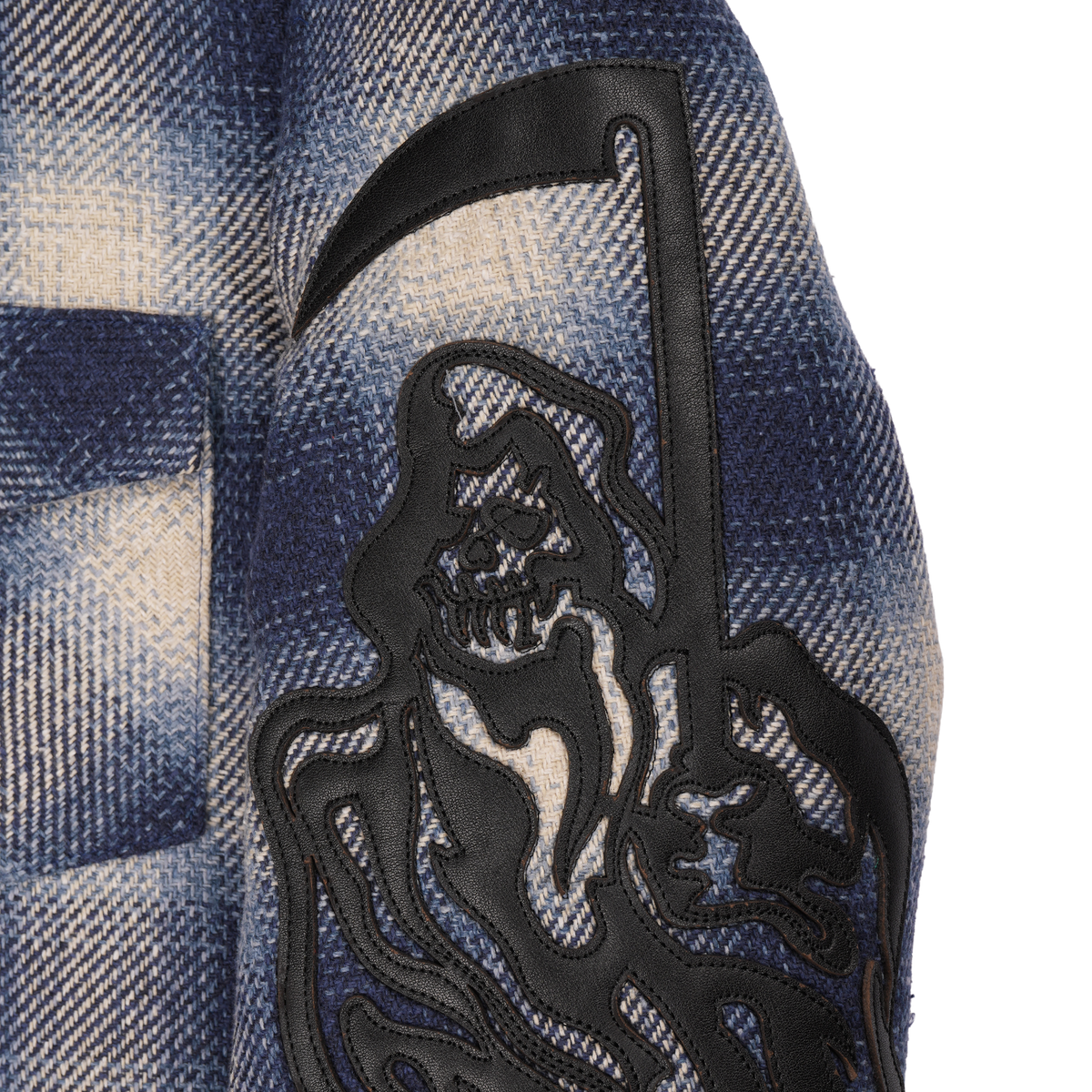 Quilted Lined Serenity Reaper Flannel - Blue Plaid