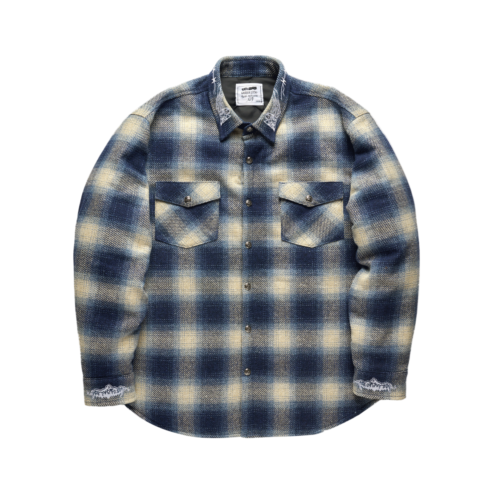Quilted Lined Flannel - Blue Plaid