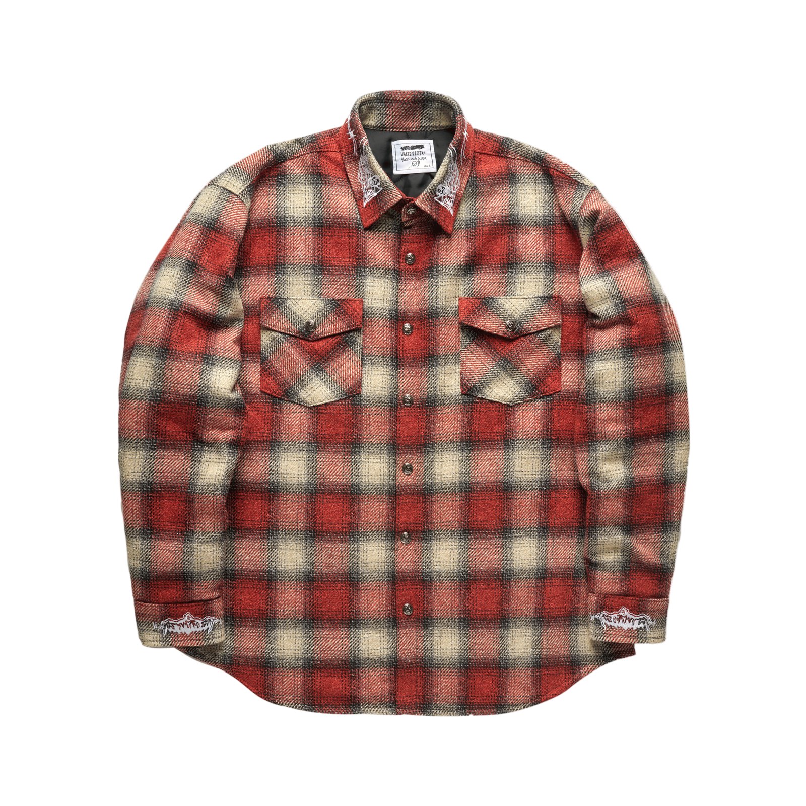 Quilted Lined Flannel - Red Plaid