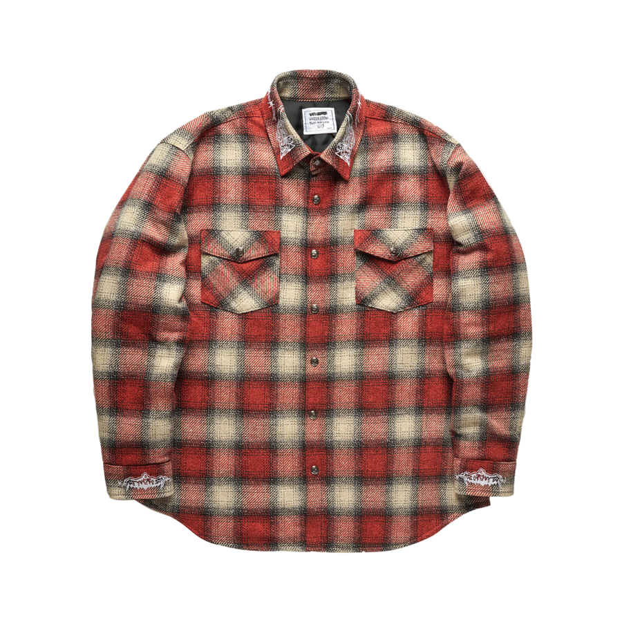 Quilted Lined Flannel - Red Plaid