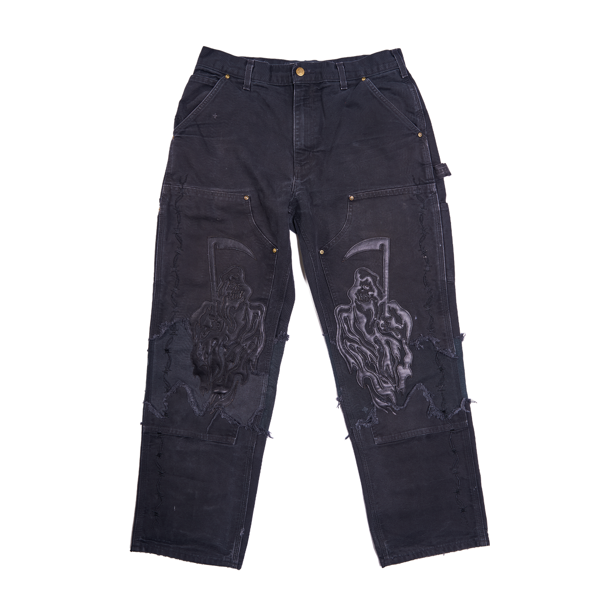 Barbed Wire Reconstructed Vintage Carhartt Double-Knee Pants - 002