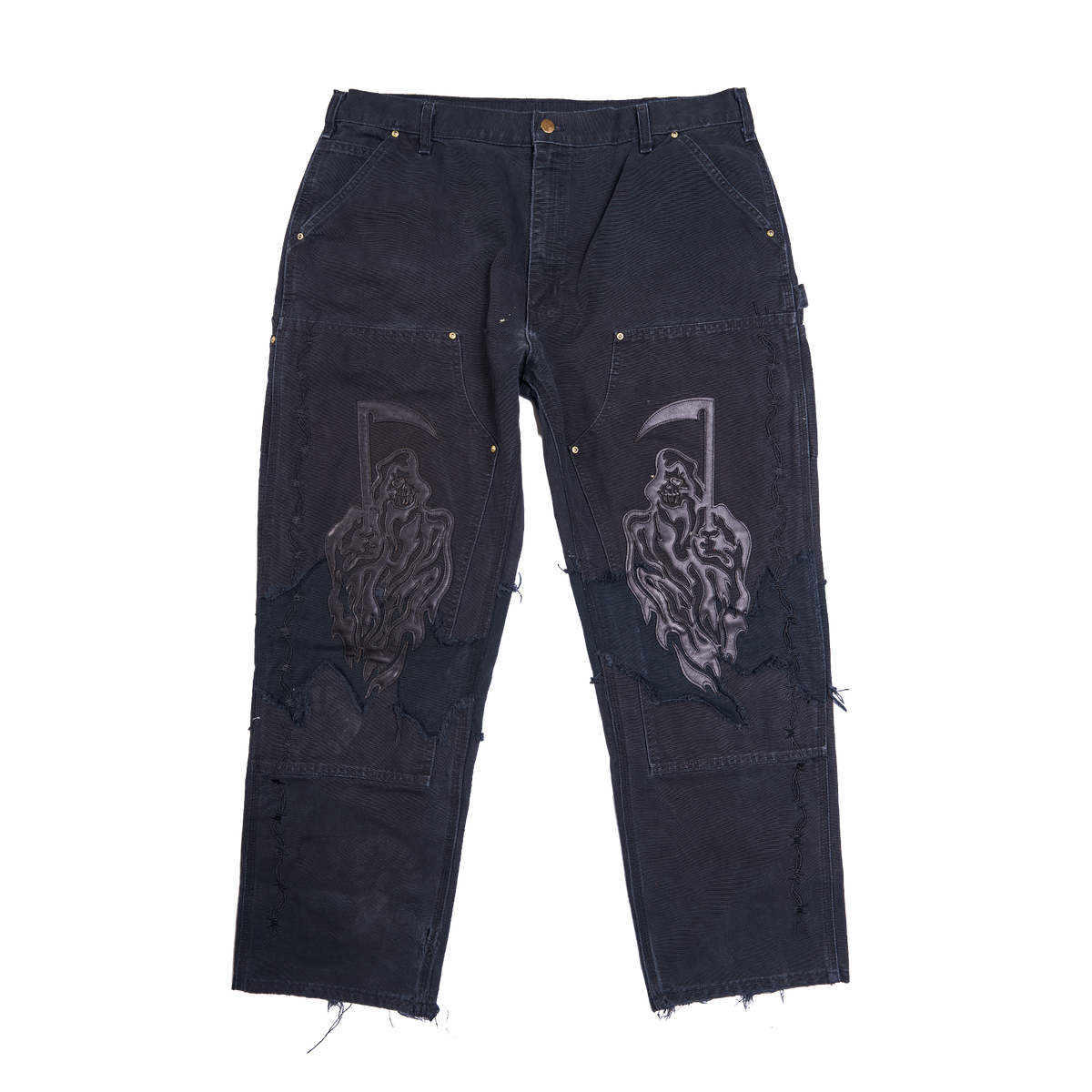 Barbed Wire Reconstructed Vintage Carhartt Double-Knee Pants - 004