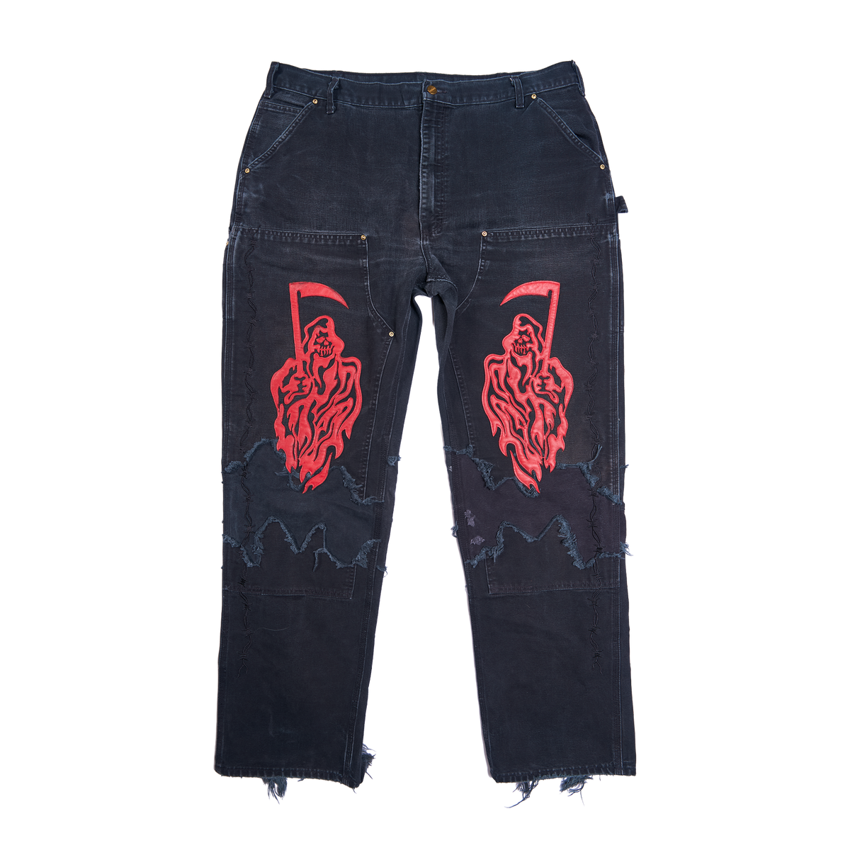 Barbed Wire Reconstructed Vintage Carhartt Double-Knee Pants - 005