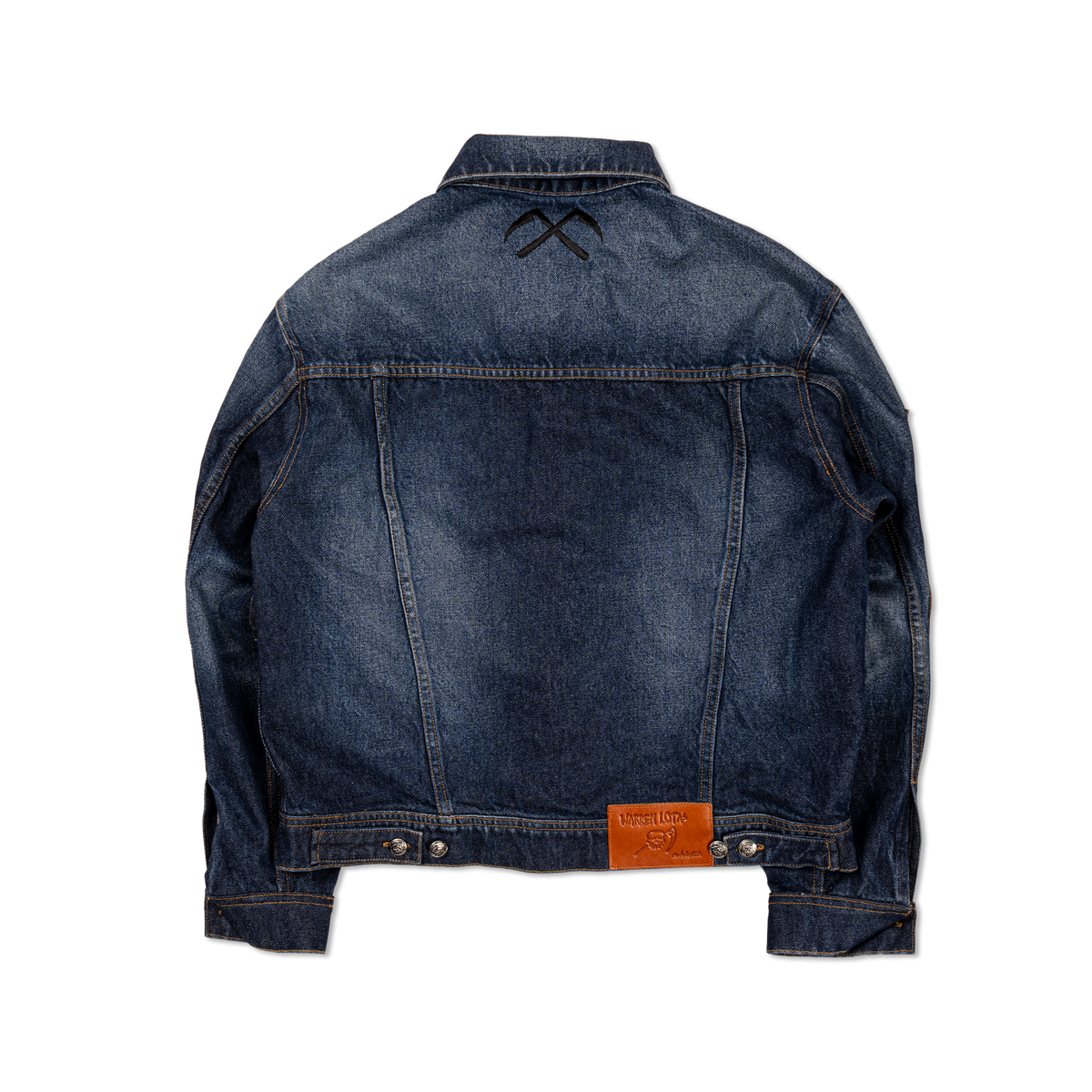 Reaper Appliqué Denim Trucker Jacket - Faded Indigo