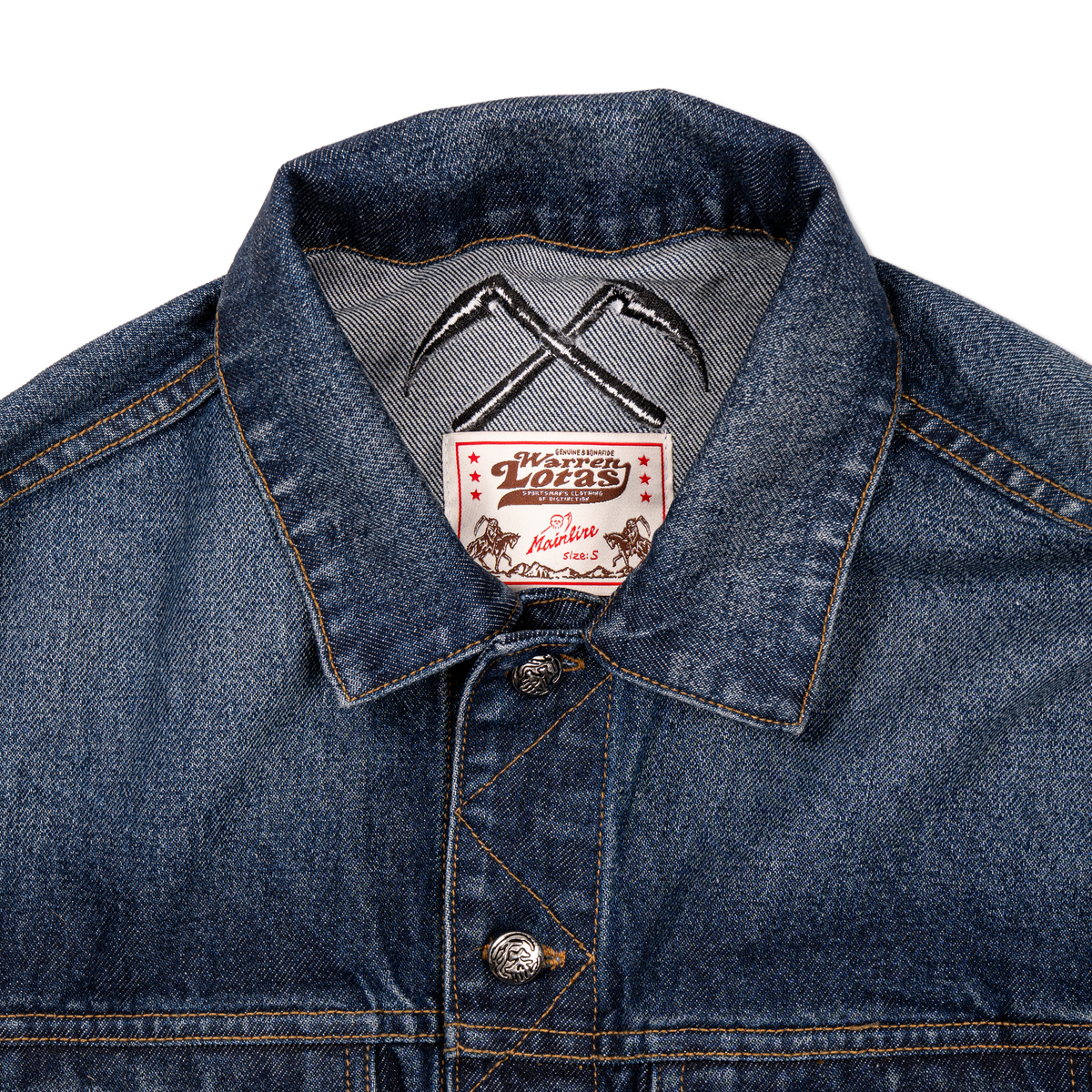 Reaper Appliqué Denim Trucker Jacket - Faded Indigo