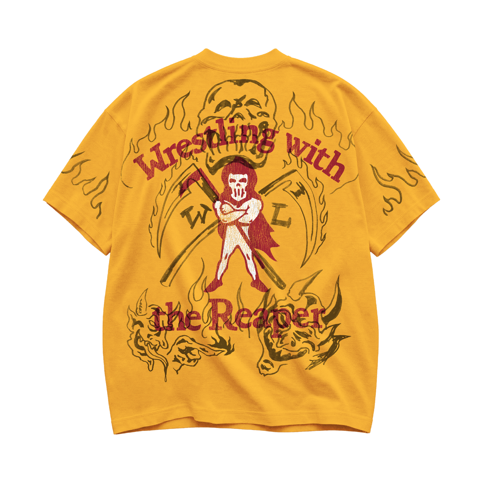 Reaper Wrestling T-Shirt - Gold