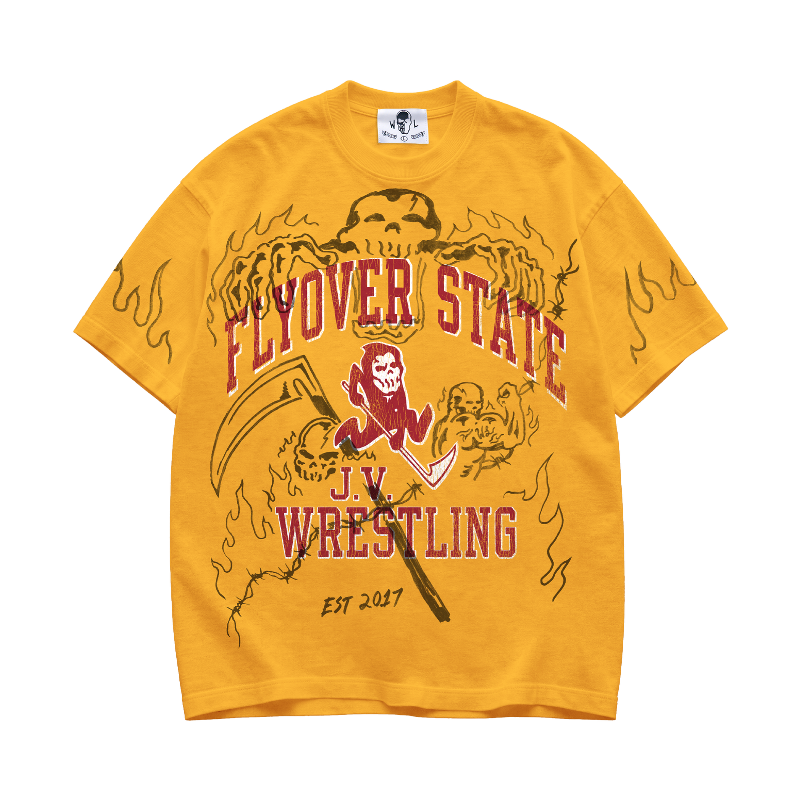 Reaper Wrestling T-Shirt - Gold