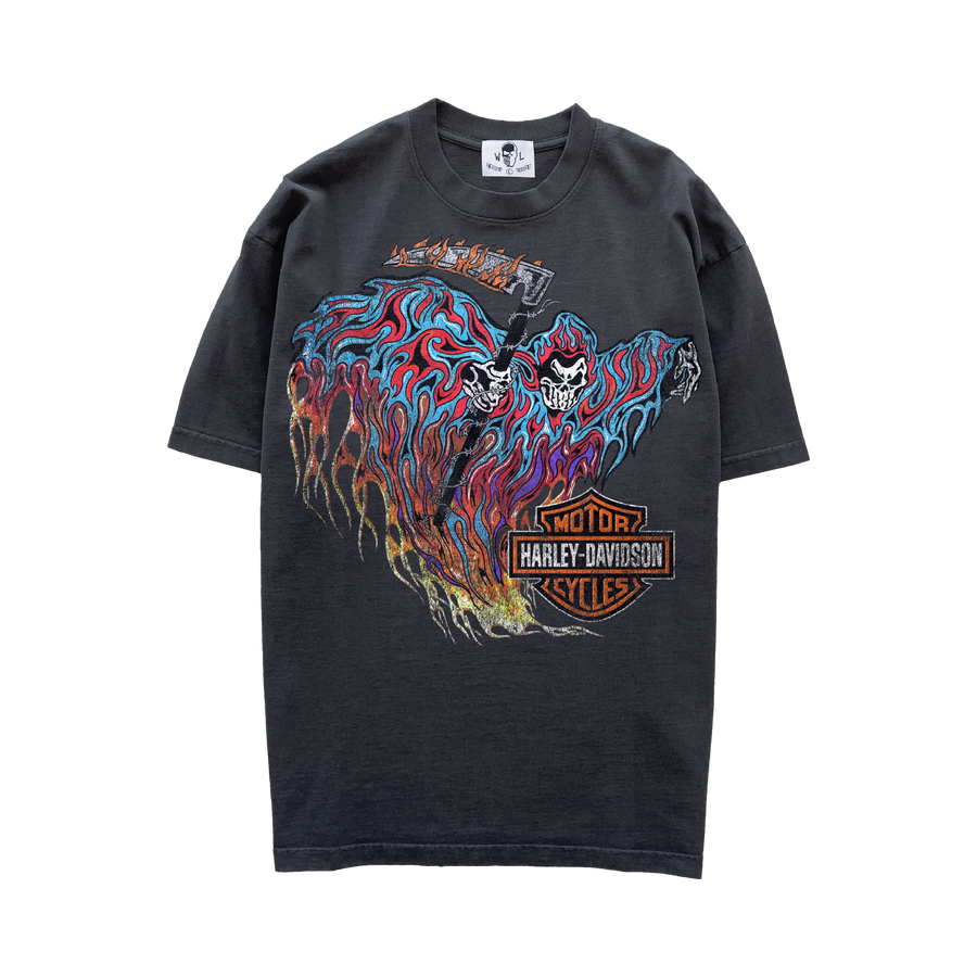 Reaper and Badge T-Shirt - Vintage Black