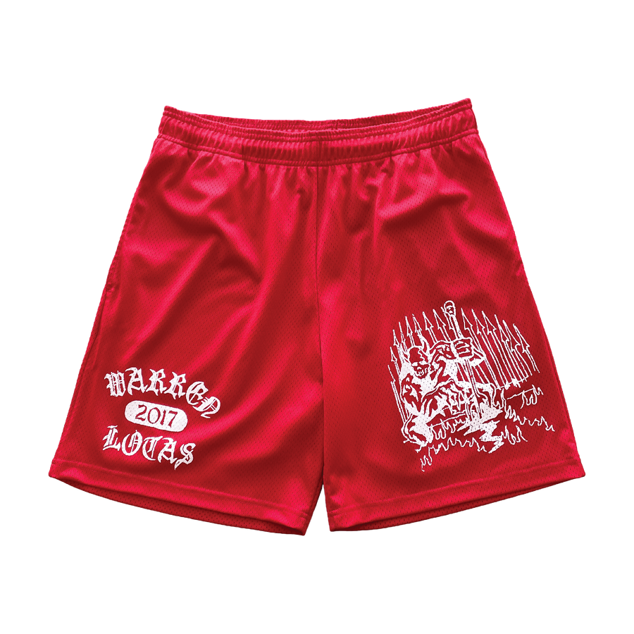 Demon Guard Mesh Shorts - Red