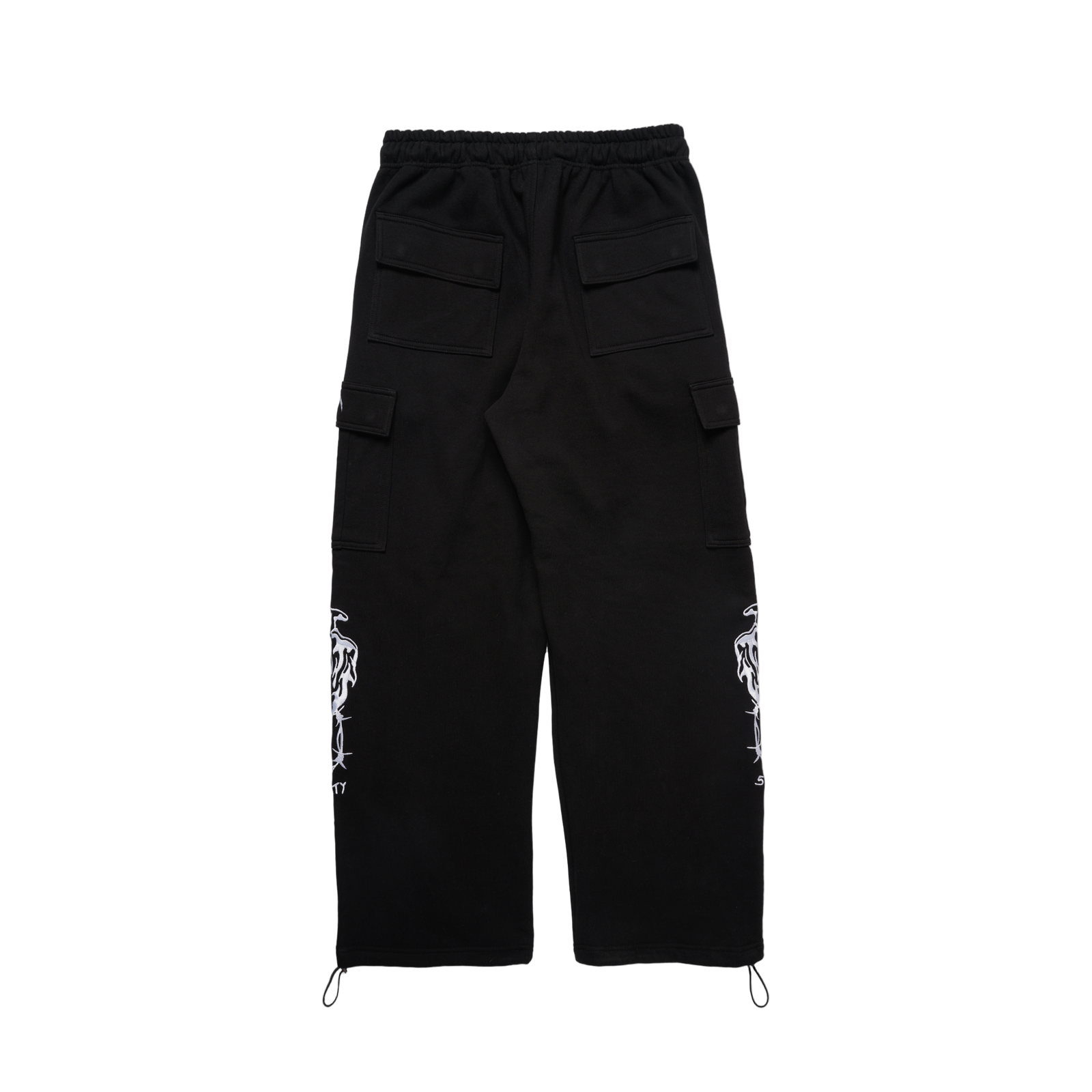 Serenity Baggy Cargo Sweatpants - Black