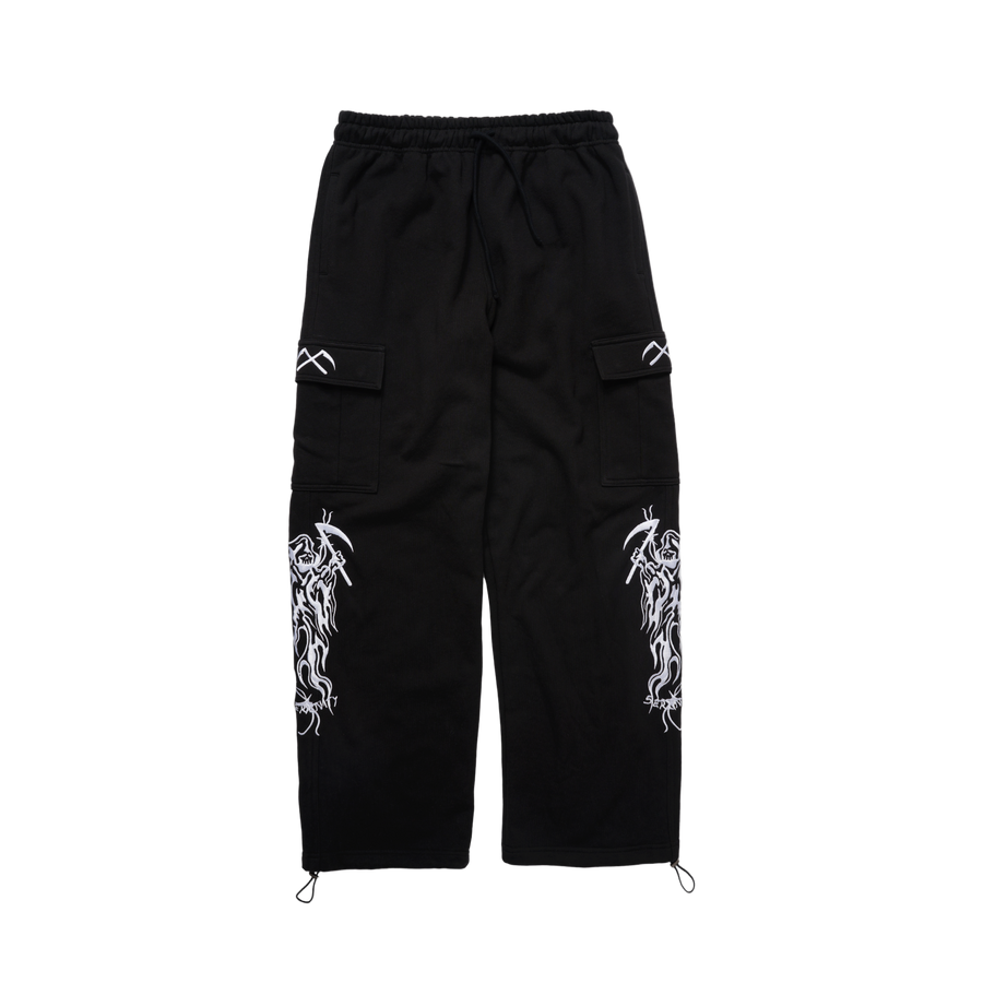 Serenity Baggy Cargo Sweatpants - Black