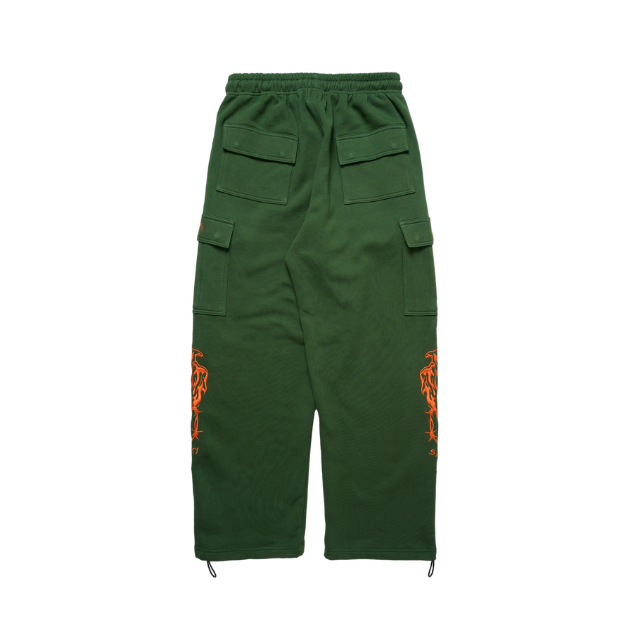 Serenity Baggy Cargo Sweatpants - Green