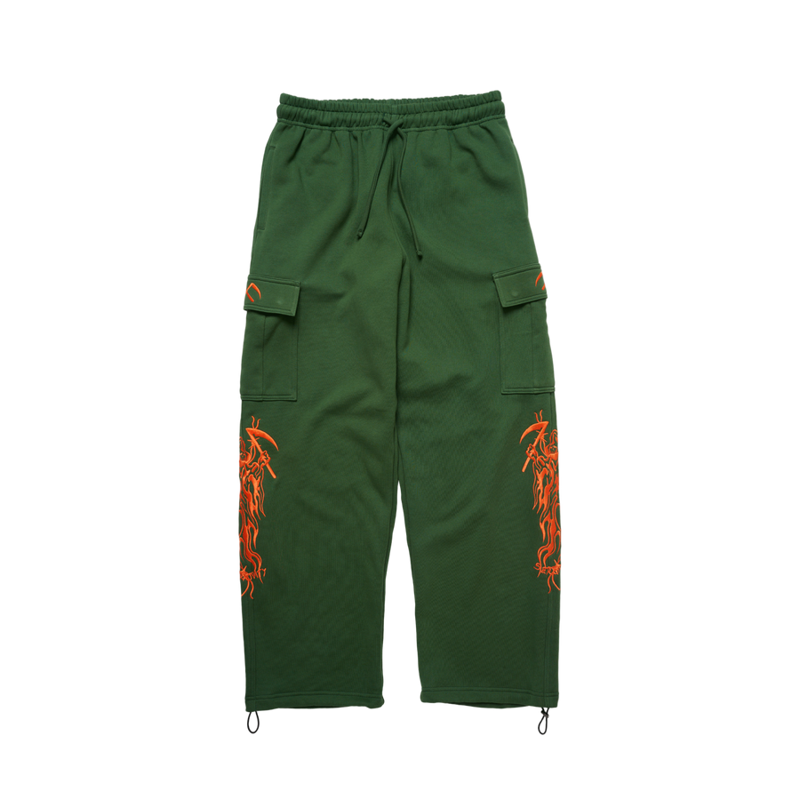 Serenity Baggy Cargo Sweatpants - Green