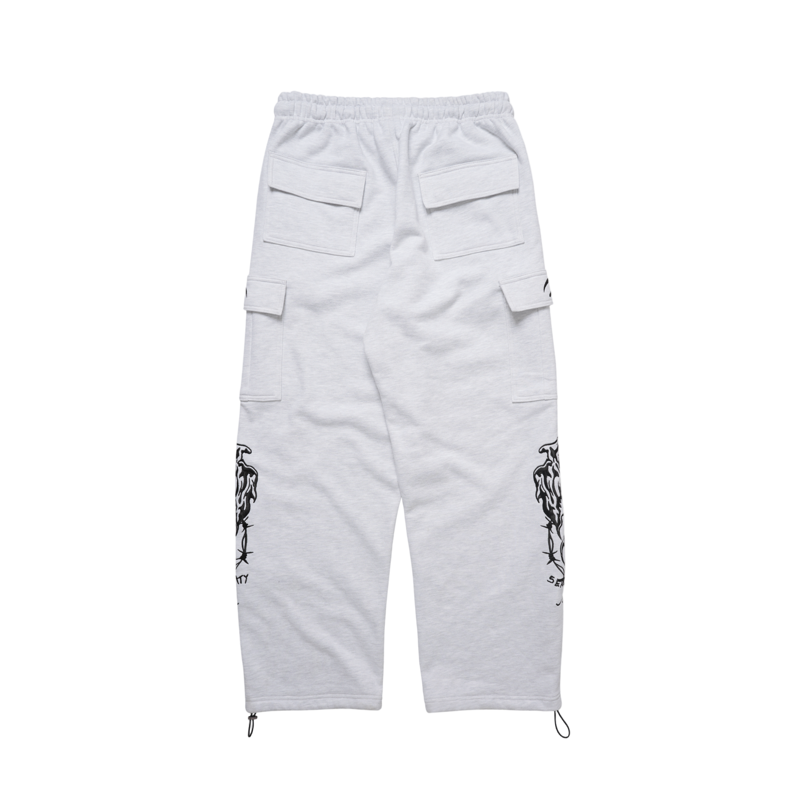 Serenity Baggy Cargo Sweatpants - Heather Grey