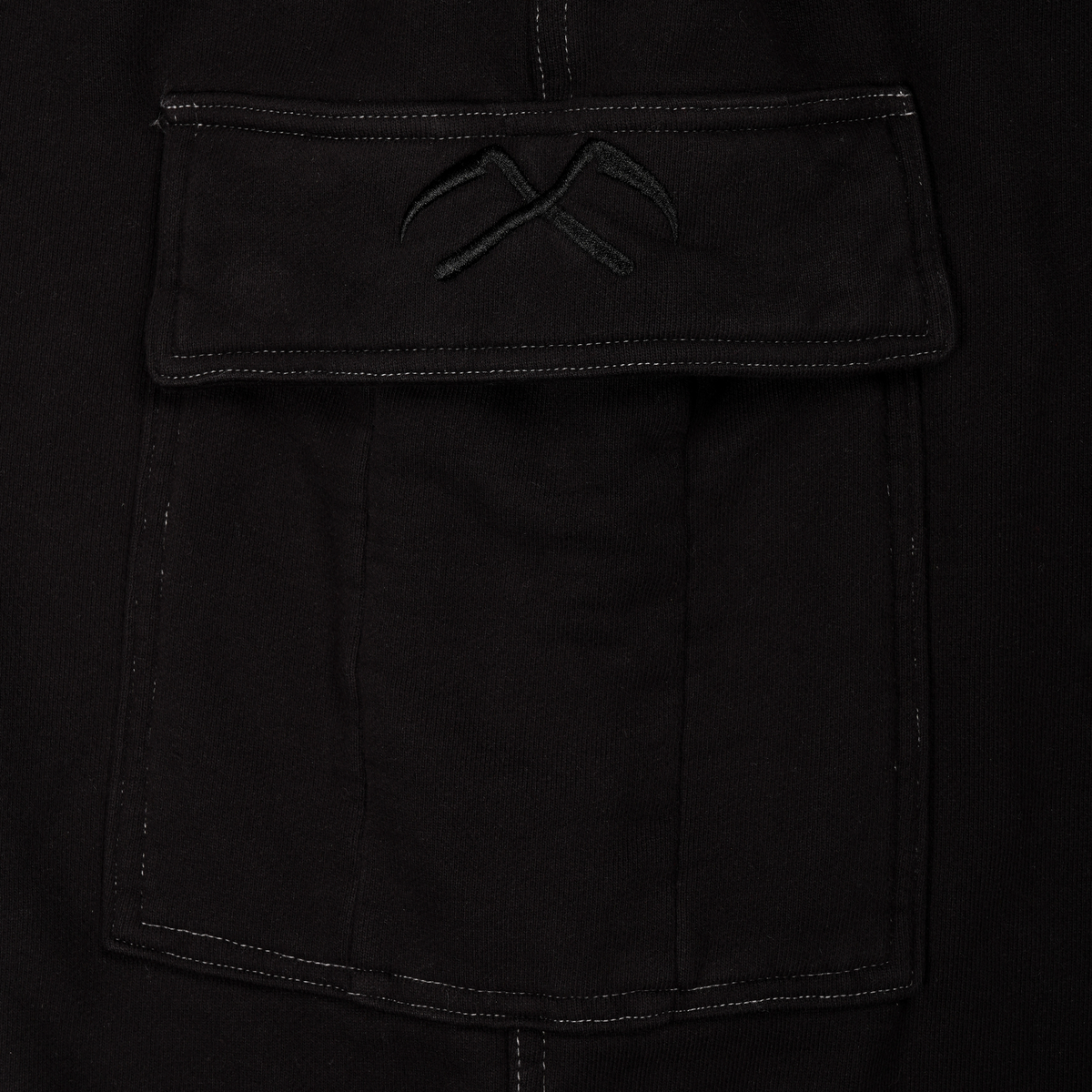 Overdyed Serenity Baggy Cargo Sweatpants - Black