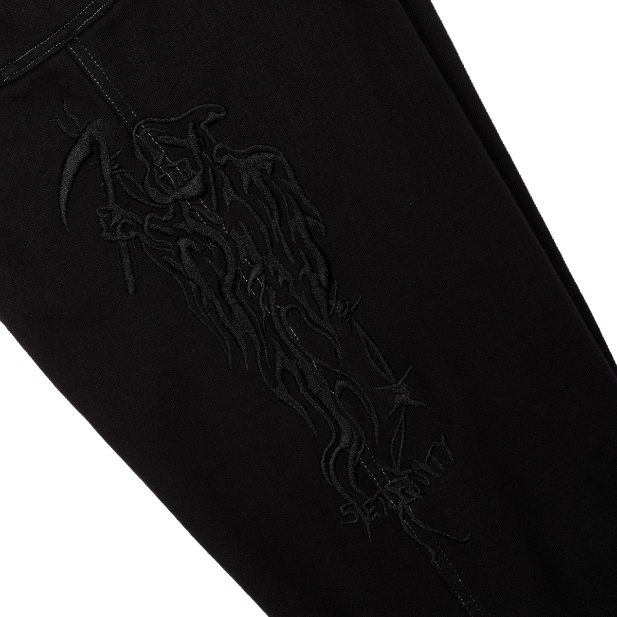 Overdyed Serenity Baggy Cargo Sweatpants - Black