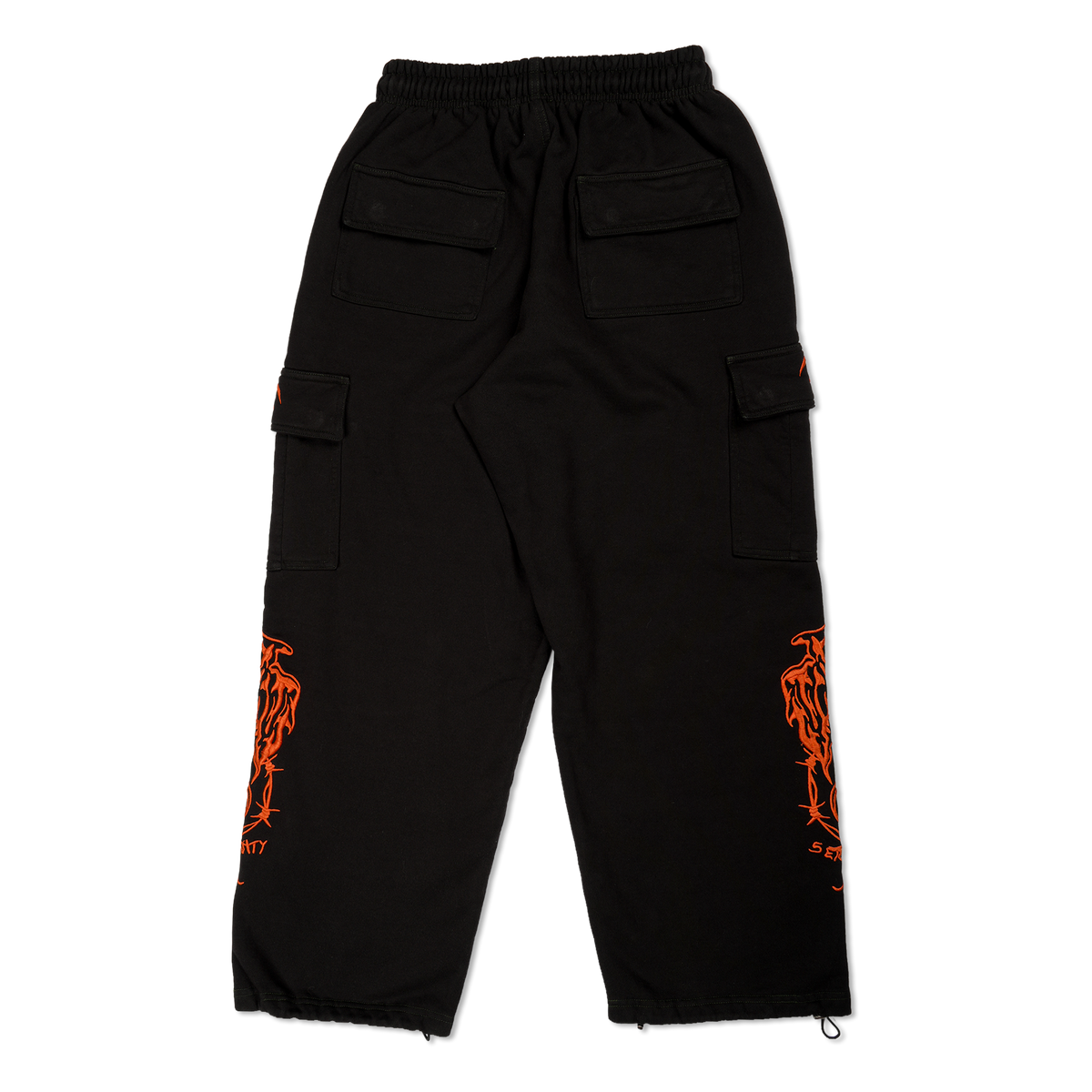 Overdyed Serenity Baggy Cargo Sweatpants - Orange