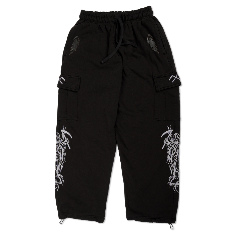 Overdyed Serenity Baggy Cargo Sweatpants - White