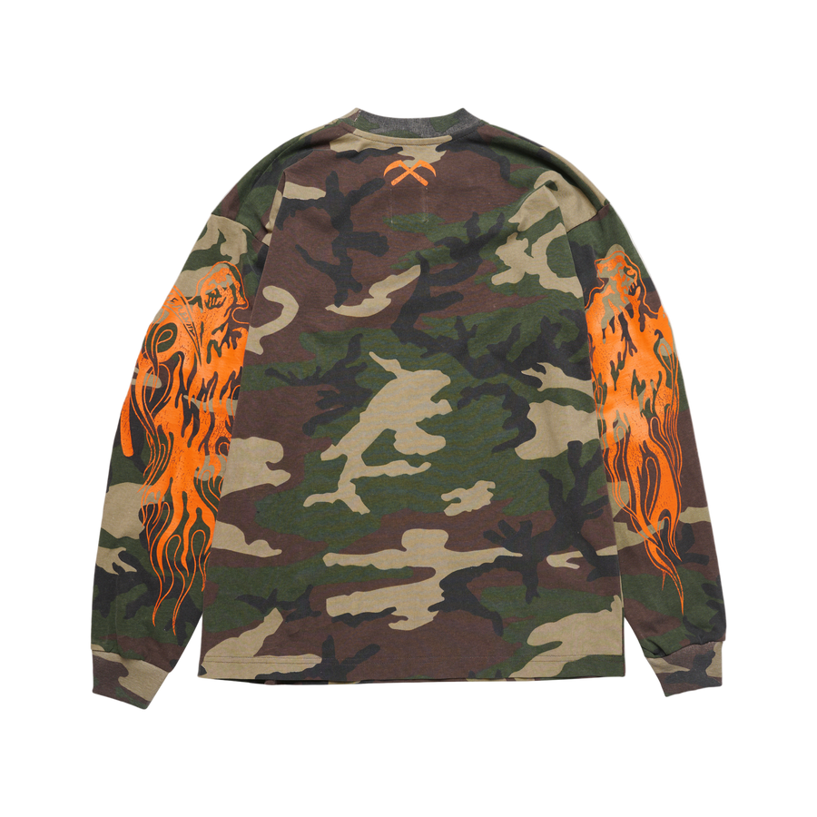 Serenity Reaper Staple Long Sleeve T-Shirt - Washed Woodland Camo