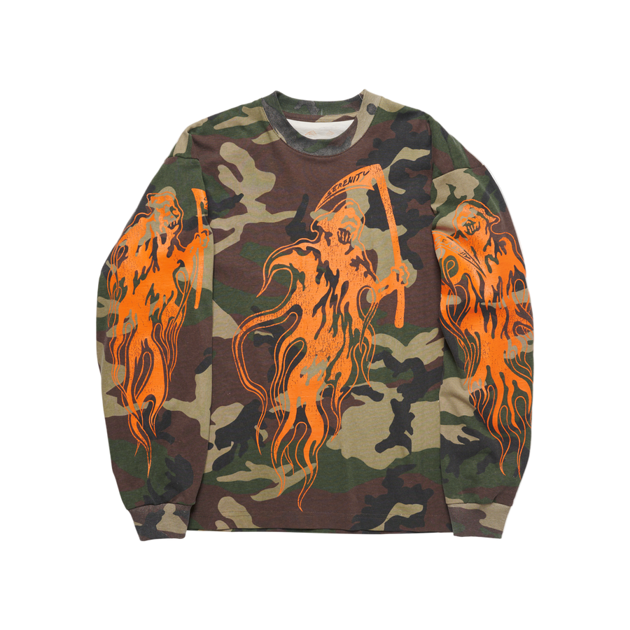 Serenity Reaper Staple Long Sleeve T-Shirt - Washed Woodland Camo