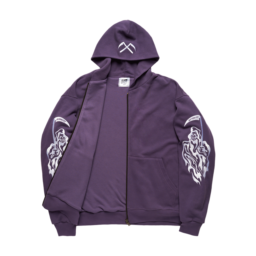 Serenity Reaper Thermal Lined Zip Up - Faded Purple