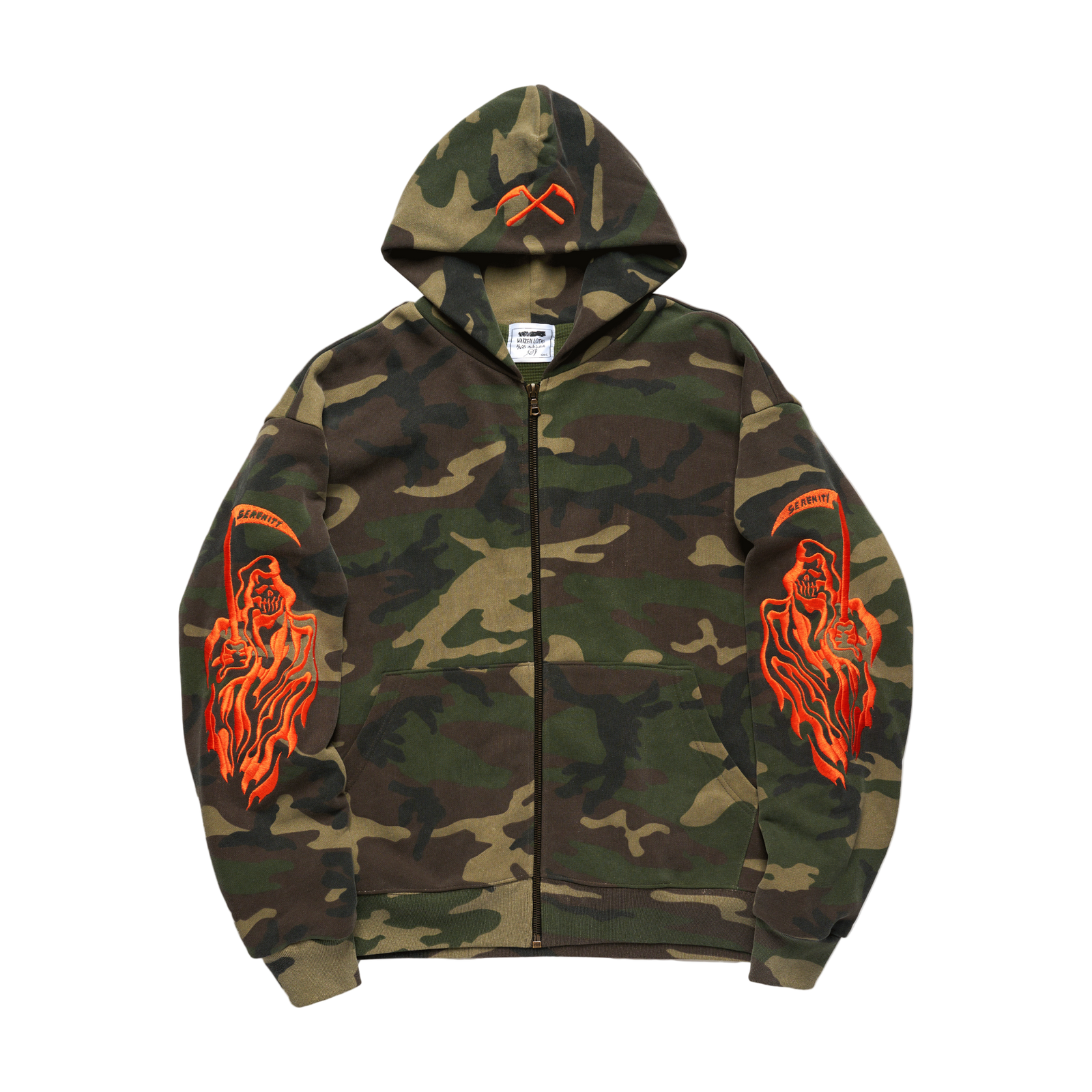 Serenity Reaper Thermal Lined Zip Up - Washed Woodland Camo