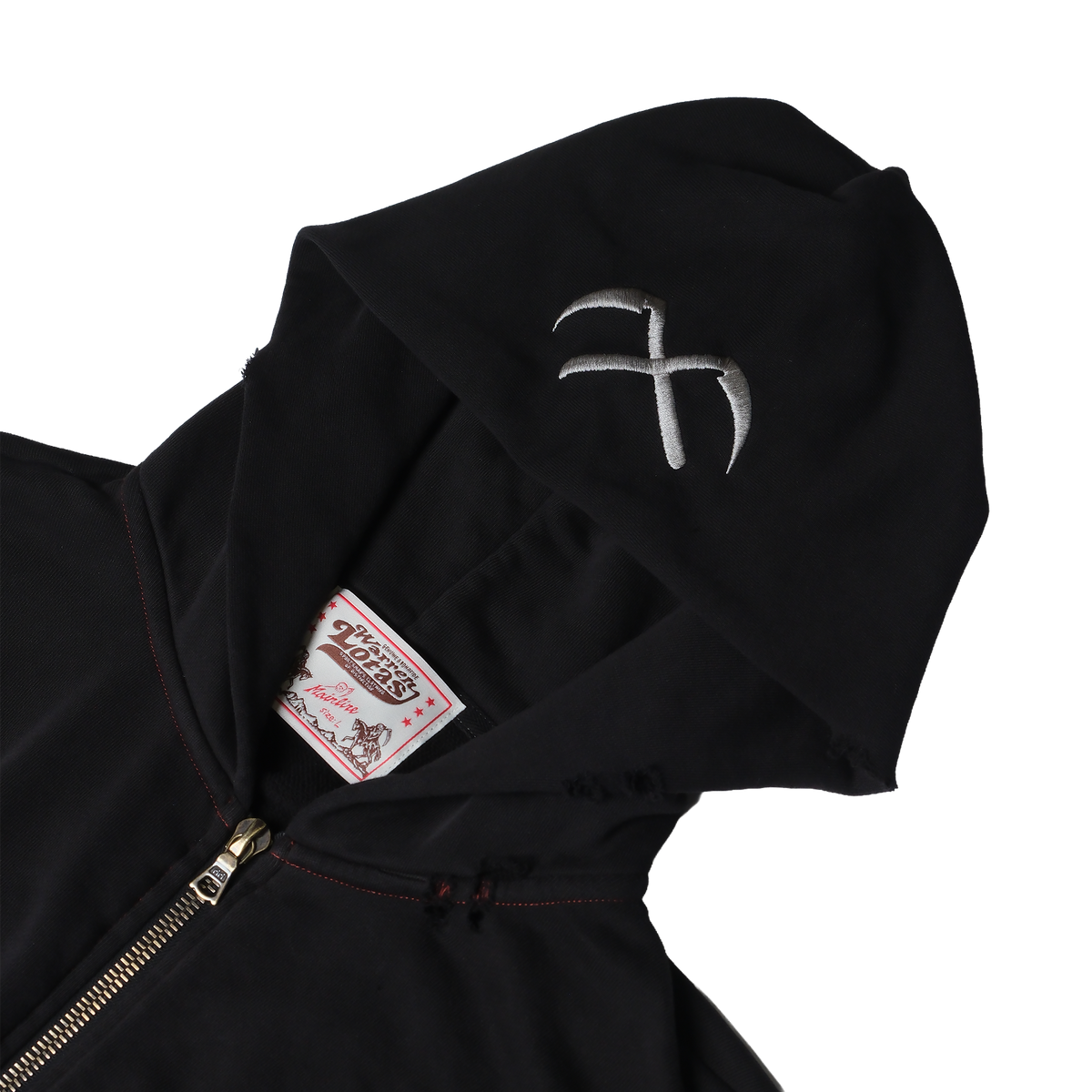 Serenity Reaper Over Dyed Fleece Hoodie - Black