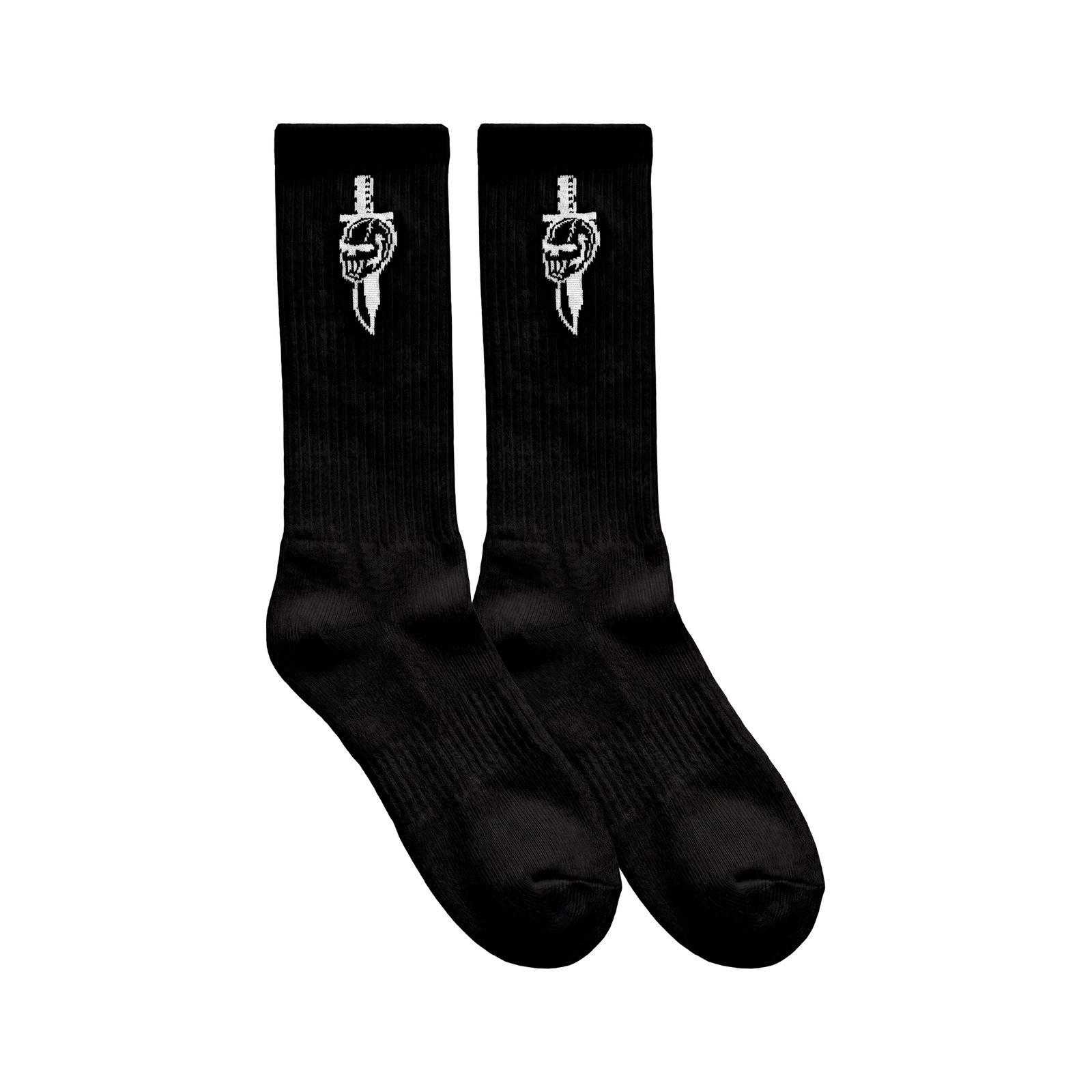 Skull and Knife Socks - Black