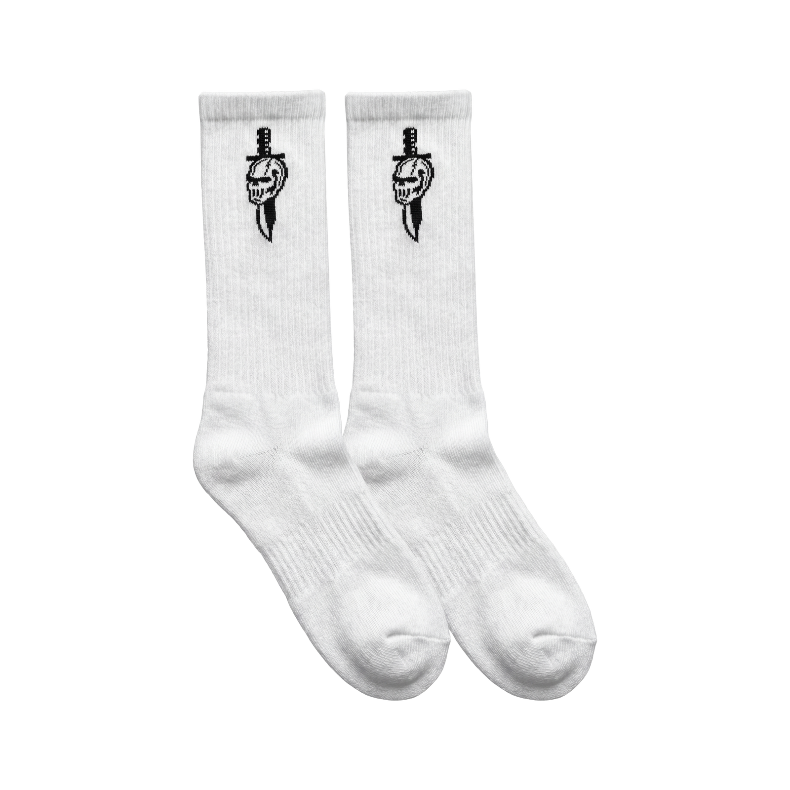 Skull and Knife Socks - White