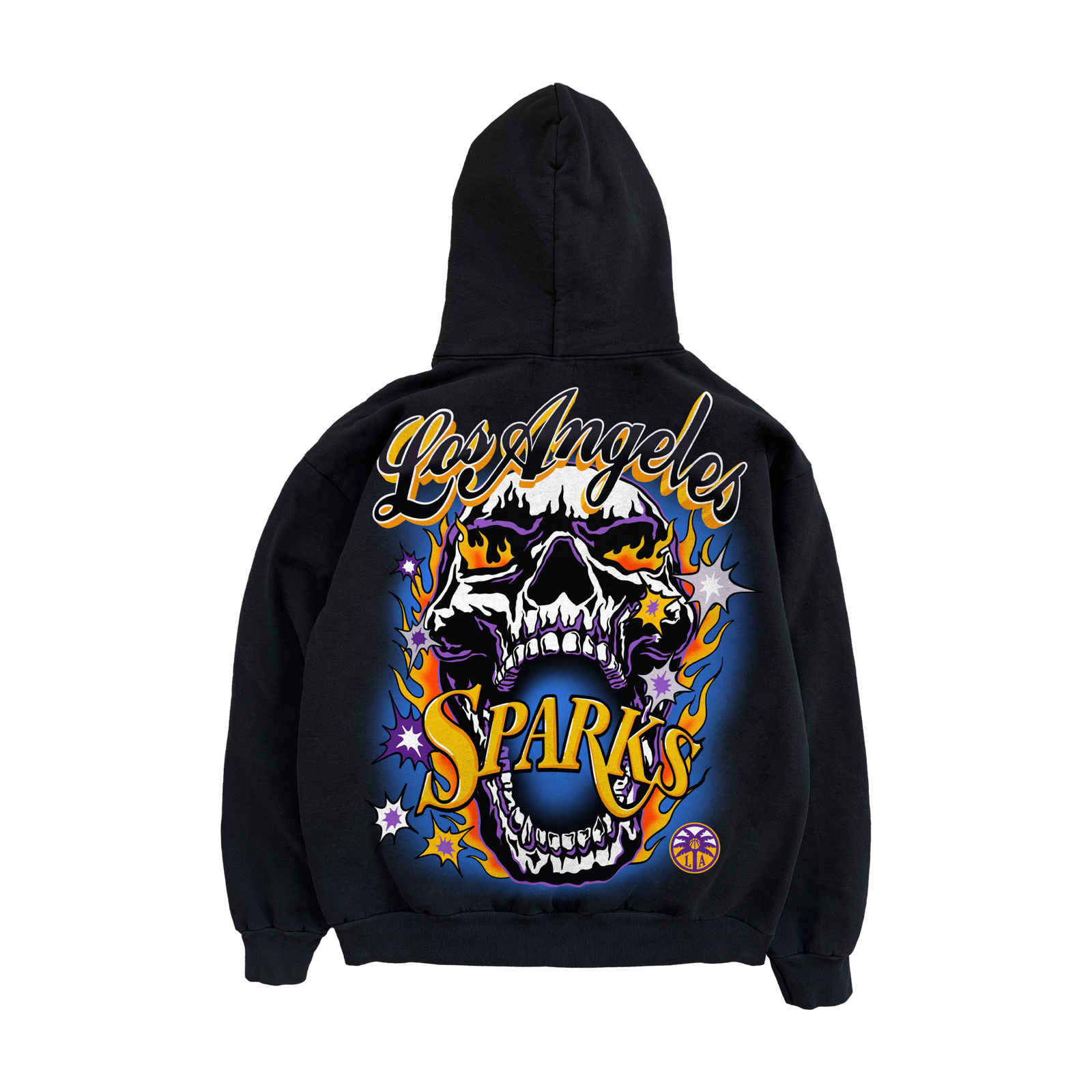 Sparks Skull Zip Hoodie - Black