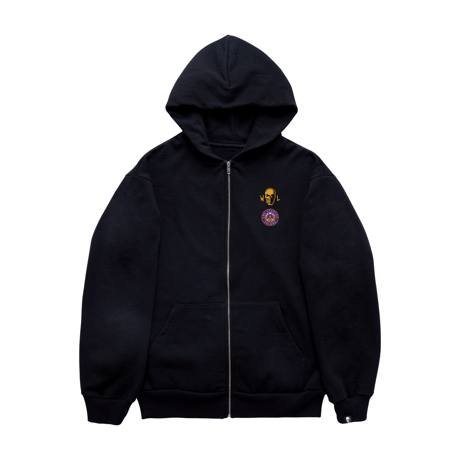 Sparks Skull Zip Hoodie - Black