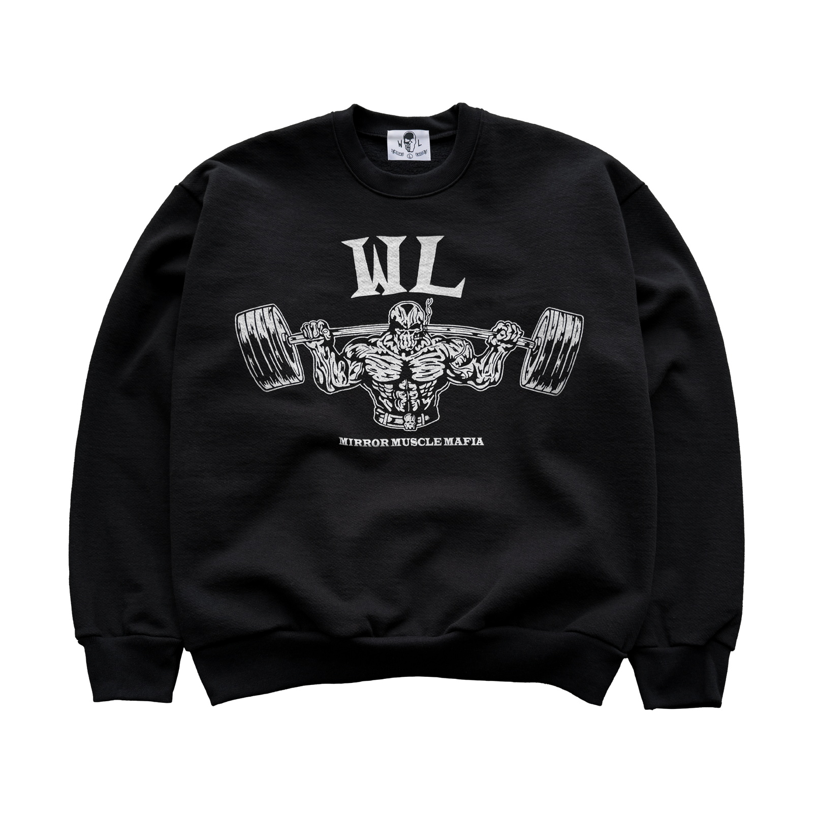 MMM Squat Crewneck - Black/White