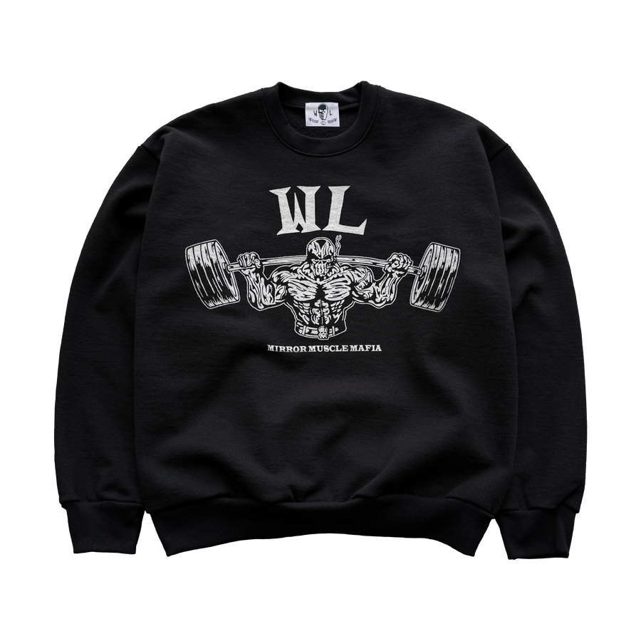 MMM Squat Crewneck - Black/White