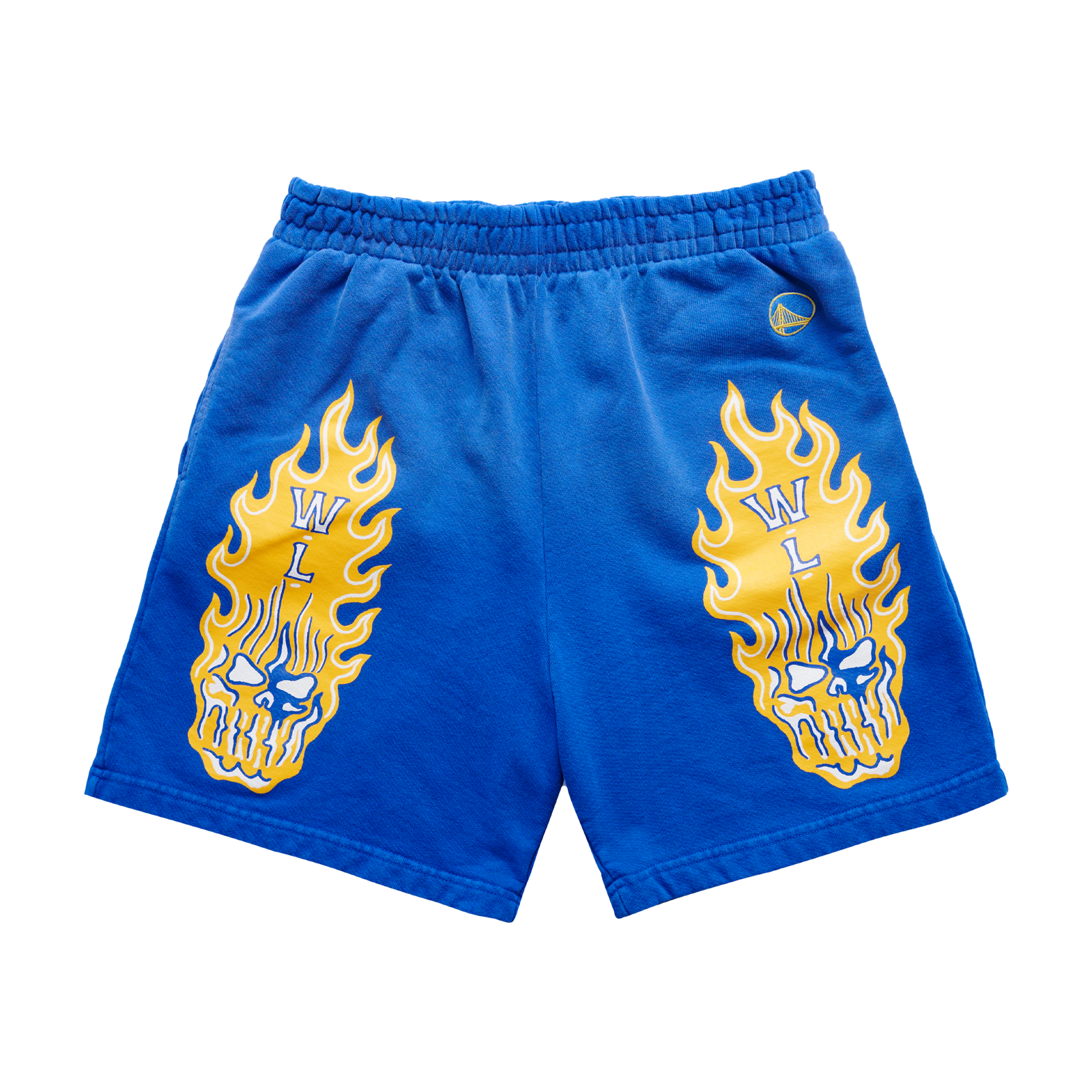 Golden State Warriors Flaming Skull Shorts